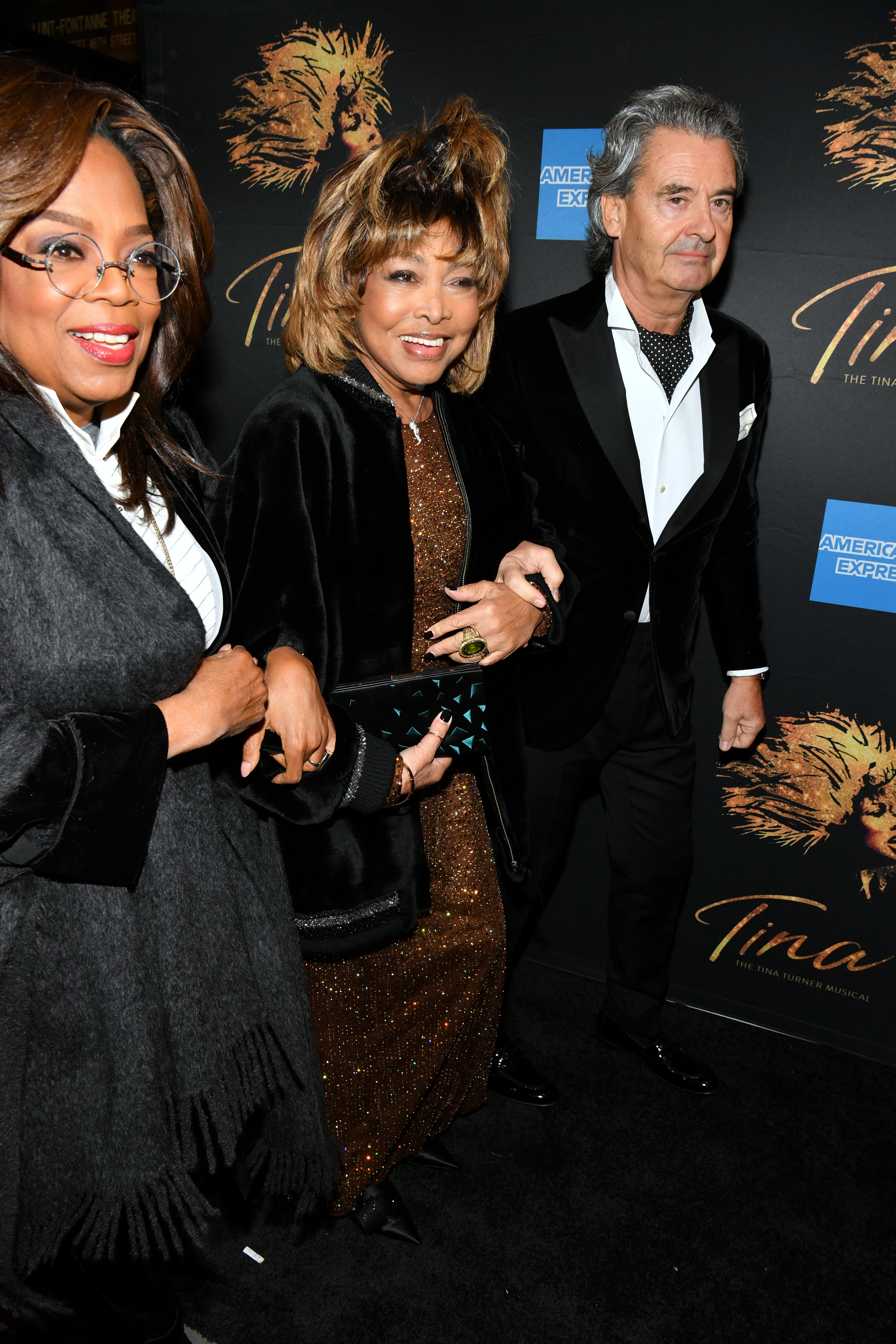 Oprah Winfrey, Tina Turner, and Erwin Bach at the opening night of Broadway's "Tina - The Tina Turner Musical" in New York on November 7, 2019 | Source: Getty Images