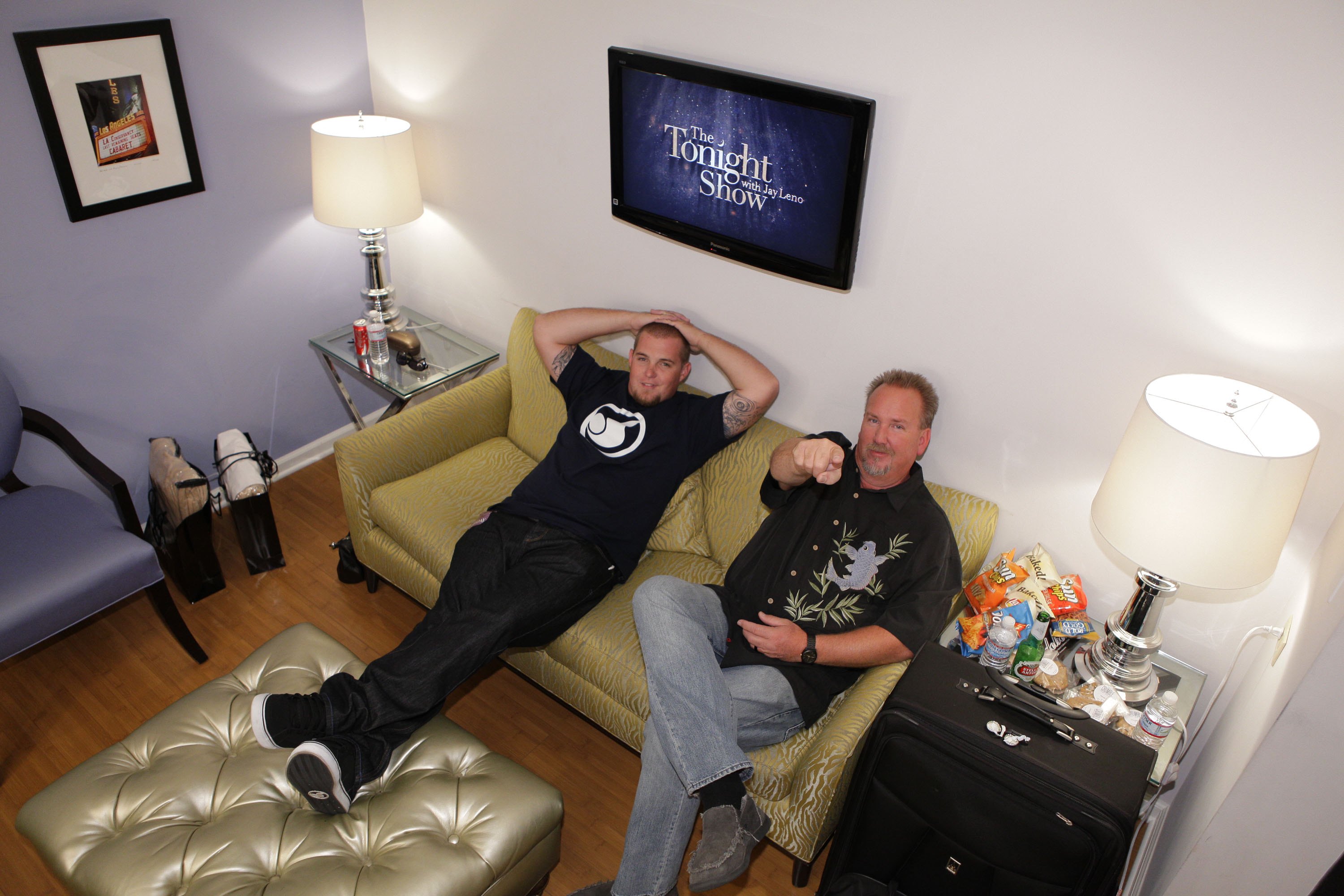 The actor and his "Storage Wars" costar on "The Tonight Show with Jay Leno," on October 7, 2011 | Source: Getty Images