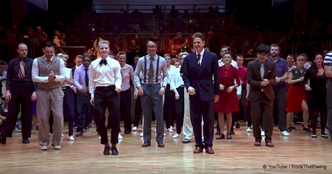 Dozens of dancers line up and steal the show the instant the music starts