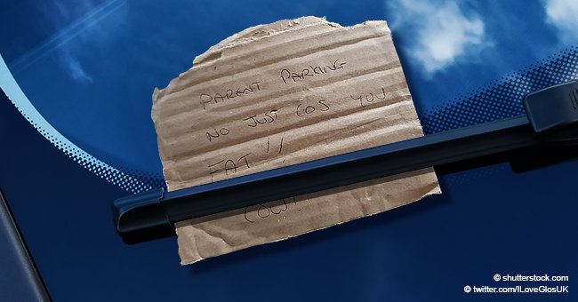 Mom 'mad' as stranger leaves offensive note under her windshield wiper in a parking lot