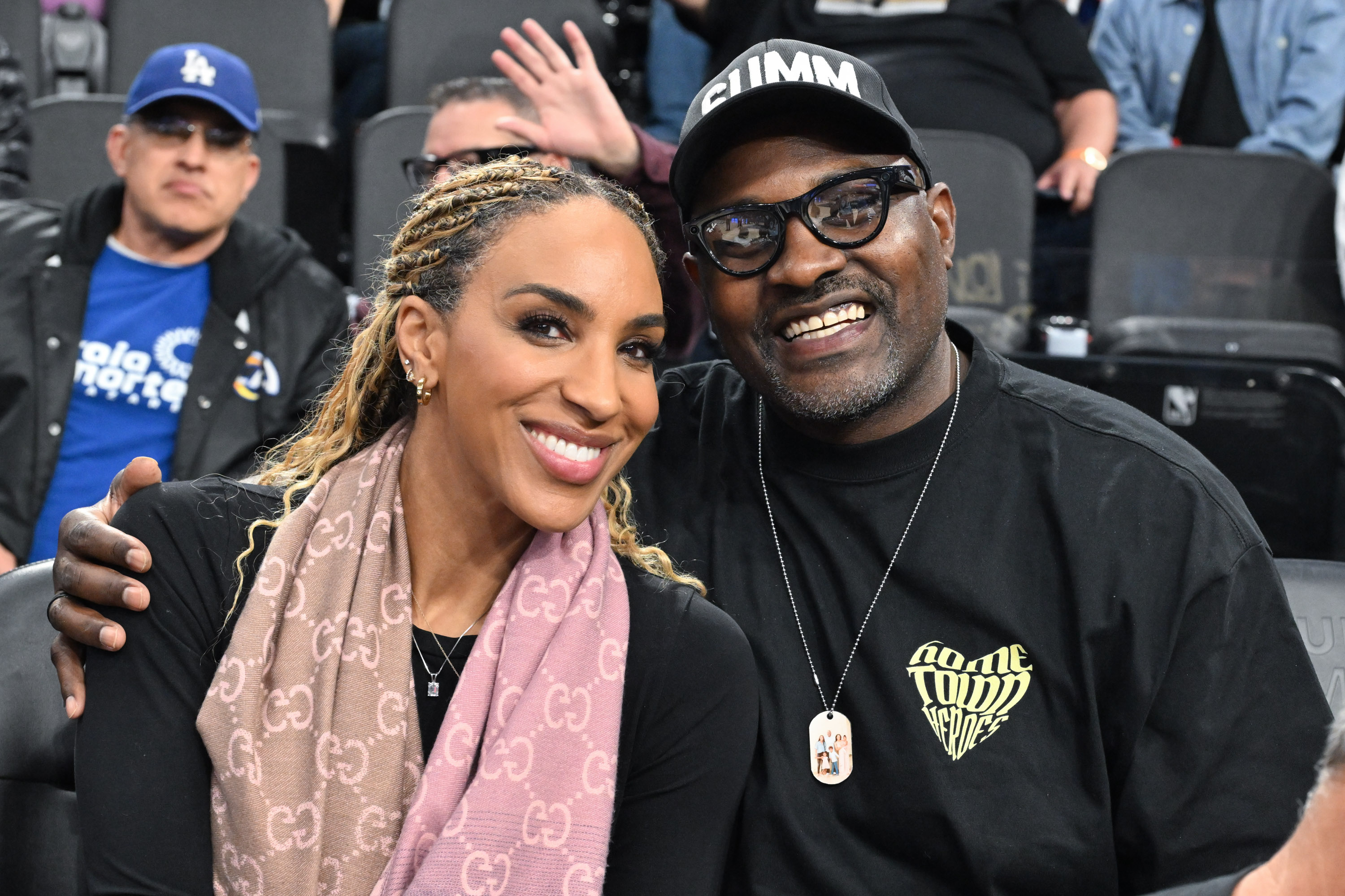 Annemarie Wiley and Marcellus Wiley attend a basketball game between the Los Angeles Clippers and the Memphis Grizzlies at Intuit Dome on December 15, 2025 in Inglewood, California. | Source: Getty Images