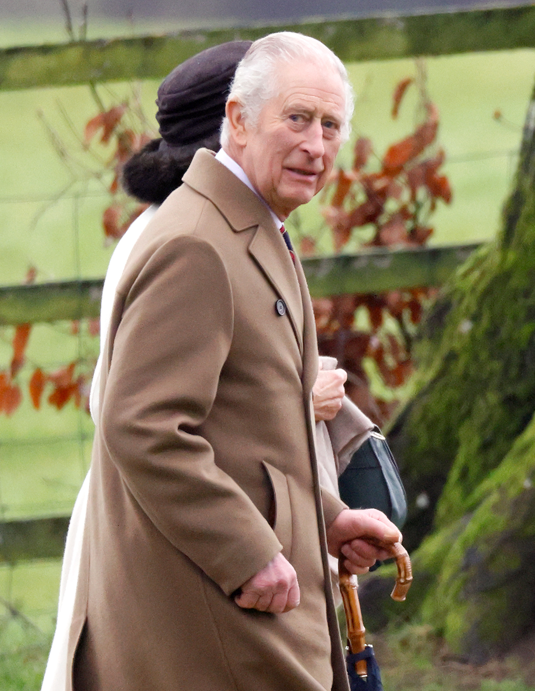 King Charles at the Sunday service at the Church of St Mary Magdalene on the Sandringham estate on February 11, 2024 | Source: Getty Images