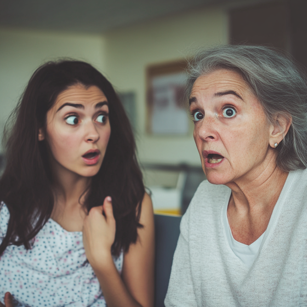 A woman talking to her mother-in-law in the hospital | Source: Midjourney