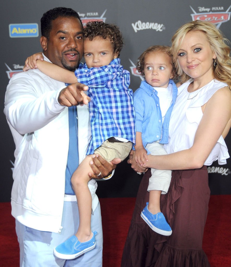 Actor Alfonso Ribeiro, Alfonso Lincoln Ribeiro, Anders Reyn Ribeiro and wife Angela Unkrich attend the World Premiere of Disney and Pixar's 'Cars 3' at Anaheim Convention Center in Anaheim, California | Photo: Getty Images
