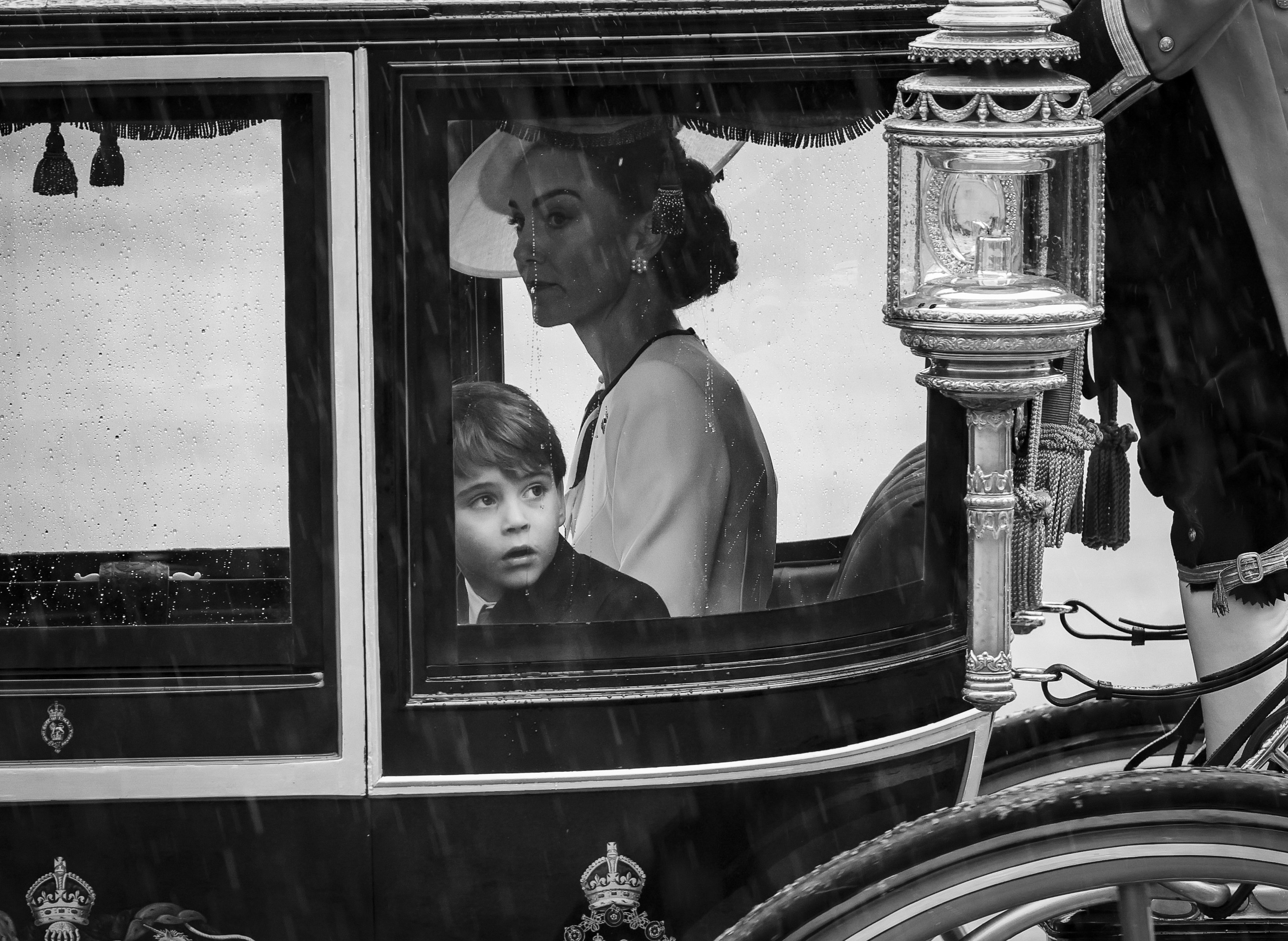 Prince Louis of Wales and Catherine, Princess of Wales during Trooping the Colour in London, England, on June 15, 2024. | Source: Getty Images