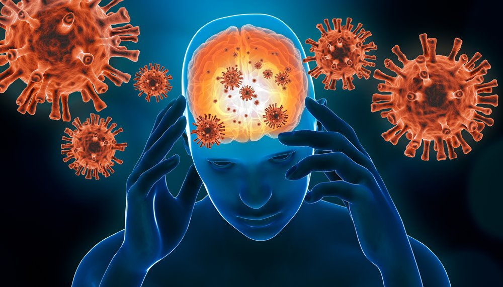 A photo of a 3D representation of a brain viral infection | Photo: Shutterstock