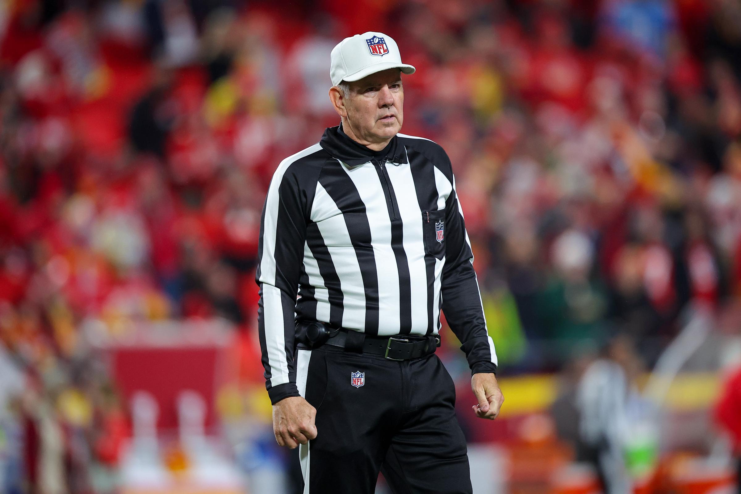 Bill Vinovich during the pregame warmups prior to the game between the Kansas City Chiefs and the Los Angeles Chargers in Kansas City, Missouri on December 8, 2024. | Source: Getty Images