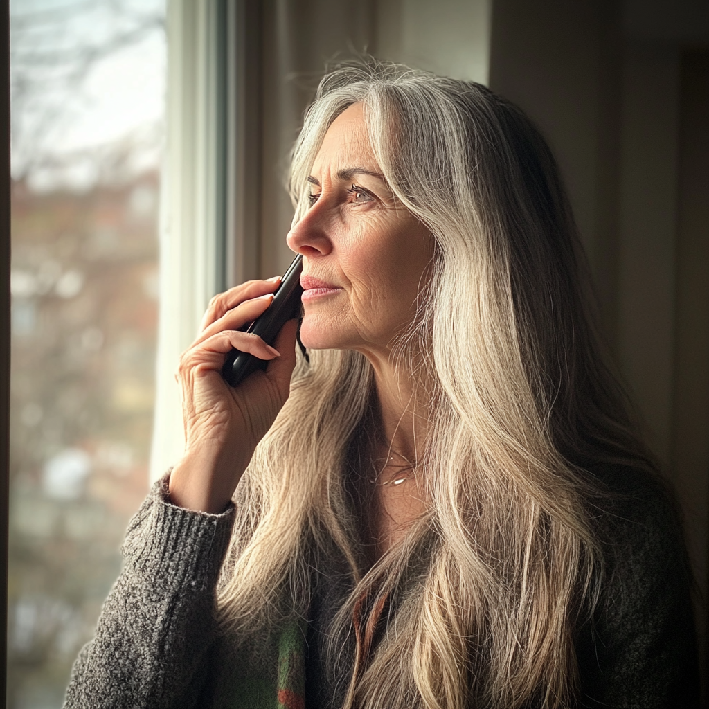 A woman talking on the phone | Source: Midjourney