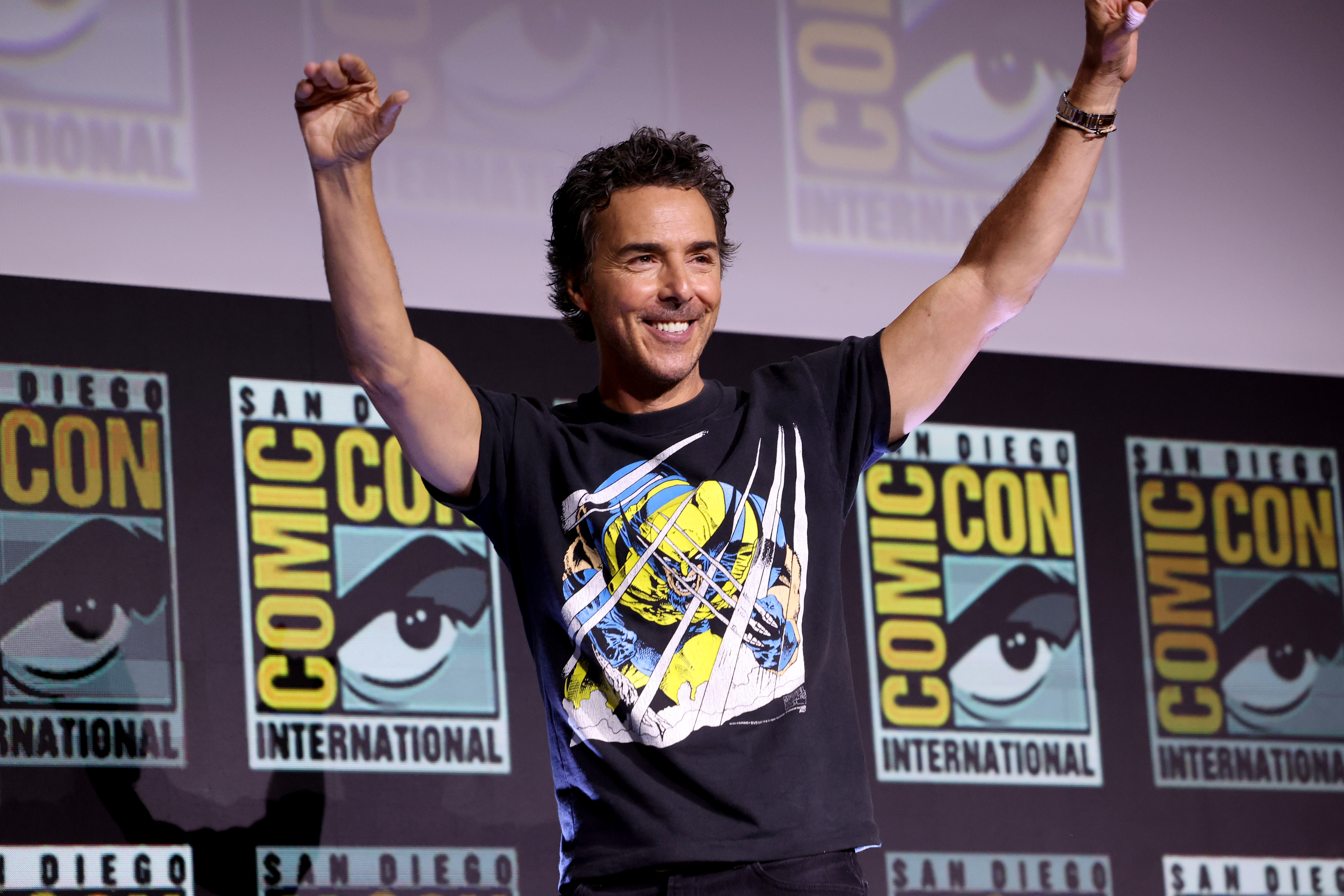 Shawn Levy walks onstage during Marvel Studios: The Ultimate Deadpool & Wolverine Celebration of Life in Hall H at SDCC in San Diego, California on July 25, 2024. | Source: Getty Images