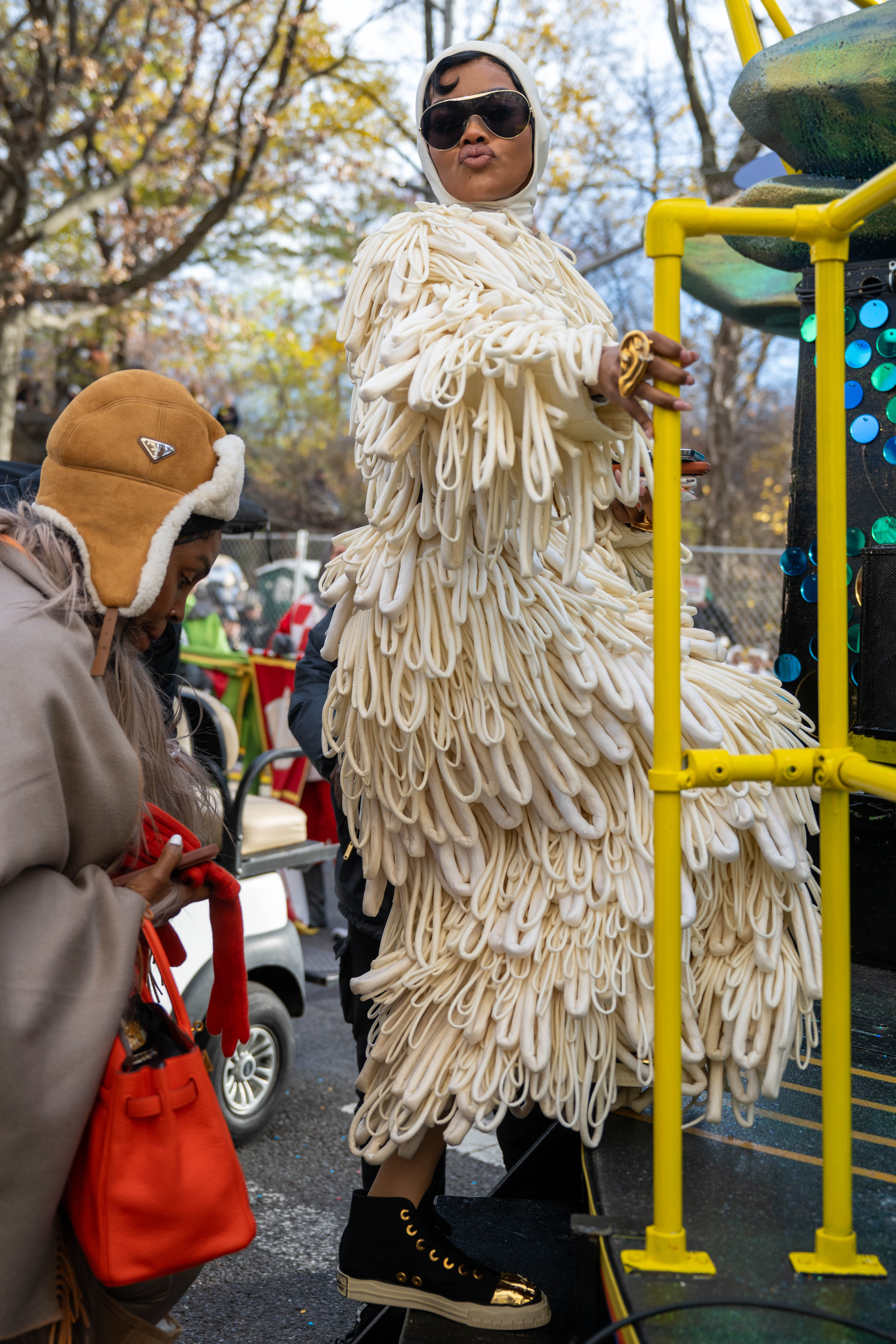 Teyana Taylor is seen at the 99th Macy's Thanksgiving Day Parade on November 27, 2025, in New York City | Source: Getty Images