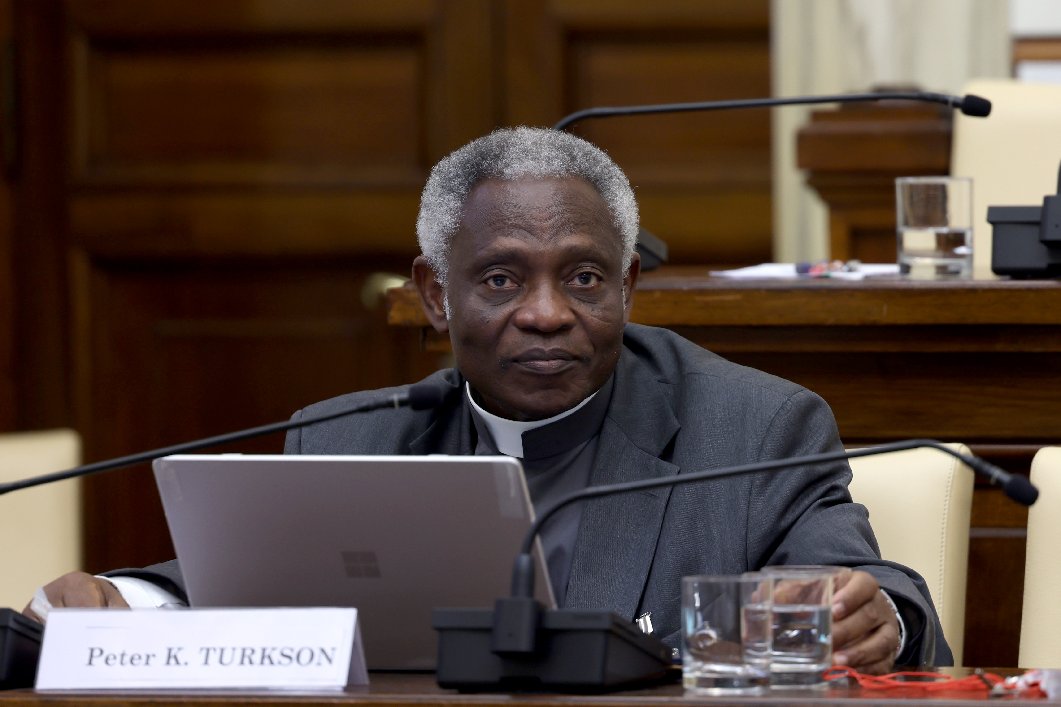 Cardinal Peter Turkson at "The Reconstructing the Future for People and Planet" conference in the Vatican Gardens on June 9, 2022, in Vatican City, Vatican | Source: Getty Images