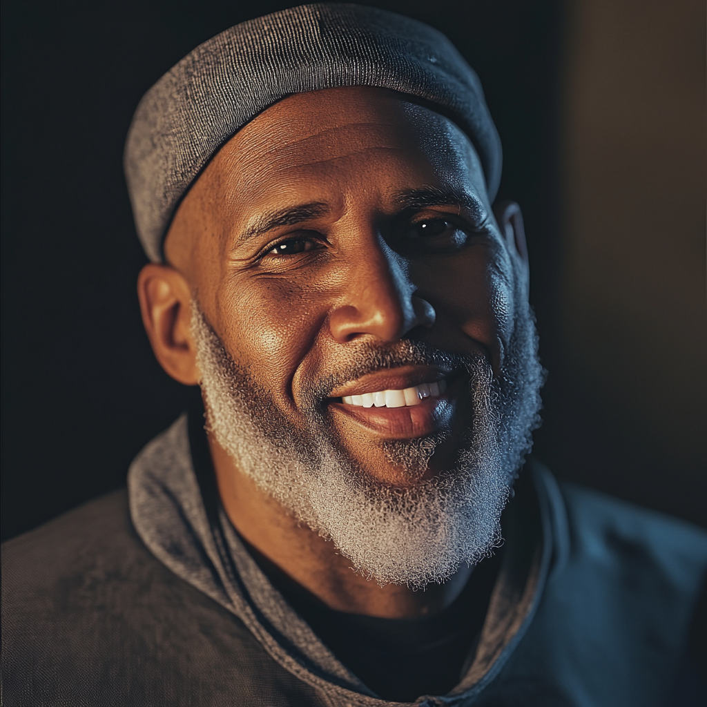 Retrato de um homem alegre sorrindo | Fonte: Midjourney