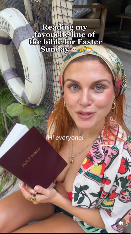 A screengrab of Ashley James' post, dated 5 April 2026. | Source: Instagram/ashleylouisejames