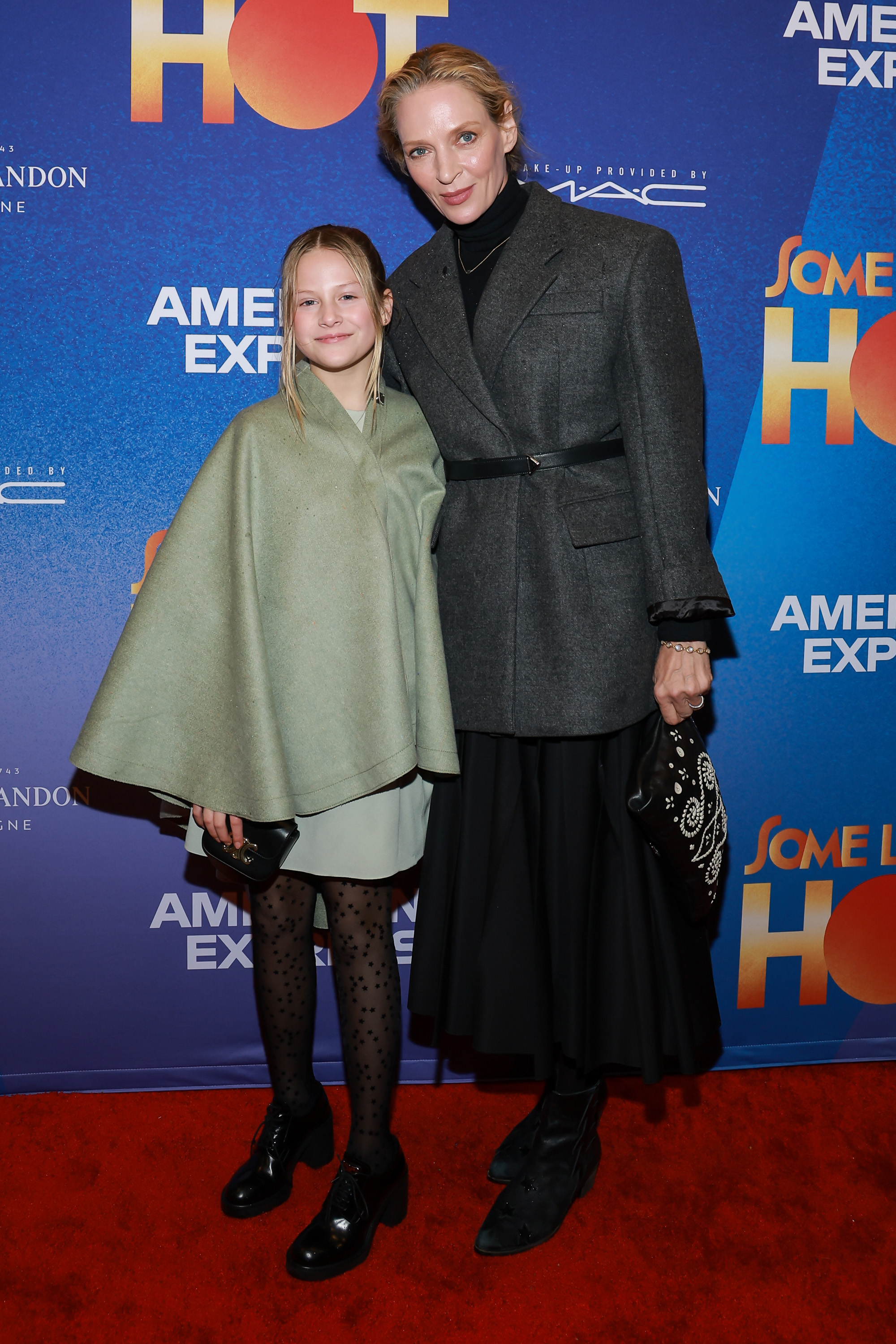 Luna Thurman-Busson and Uma Thurman at the "Some Like It Hot" Broadway opening night at Shubert Theatre on December 11, 2022, in New York City. | Source: Getty Images
