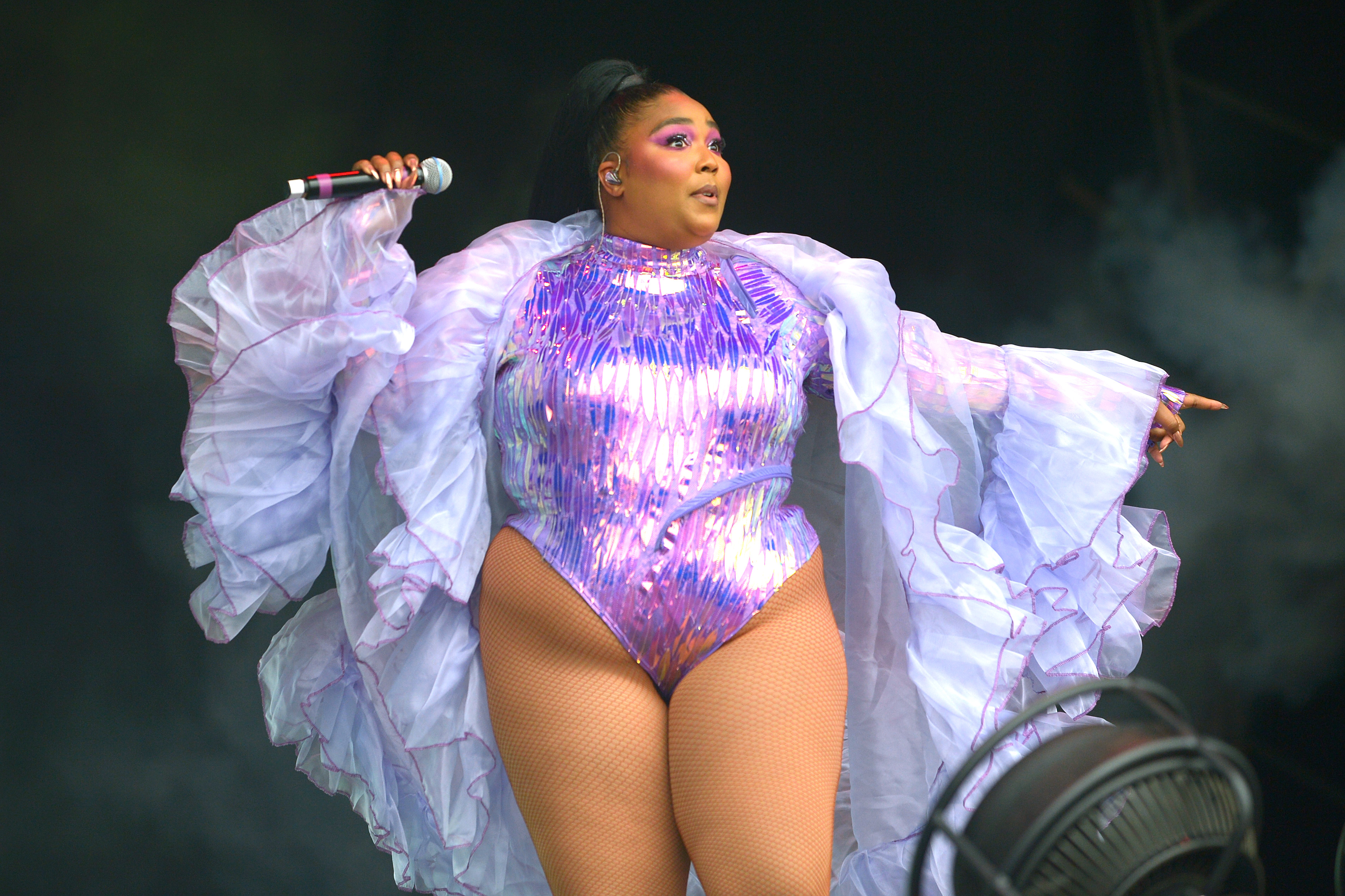 Lizzo performs at the Glastonbury Festival, in Glastonbury, England, on June 29, 2019 | Source: Getty Images