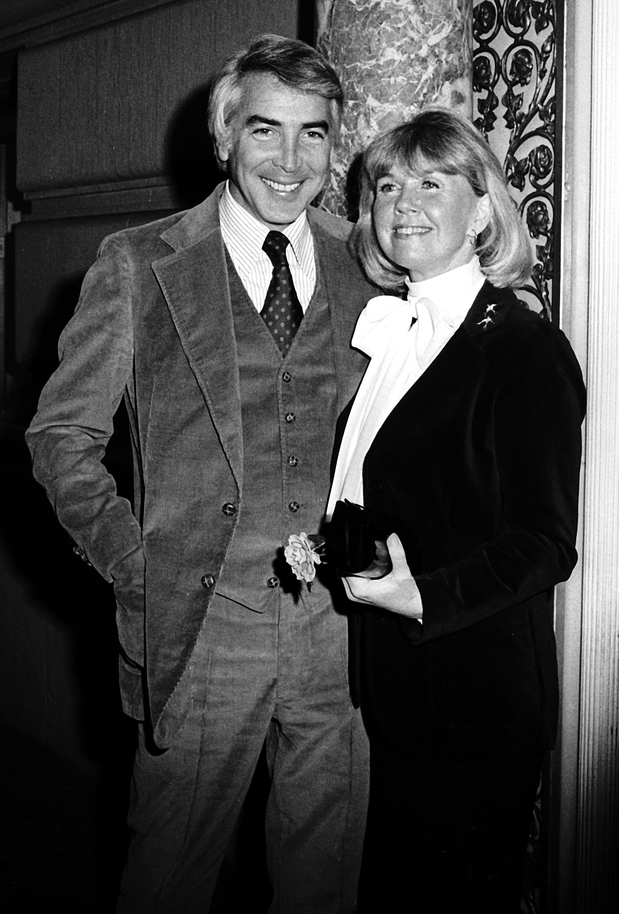 Doris Day and husband Barry Comden at the Pierre Hotel in 1976. | Source: Getty Images