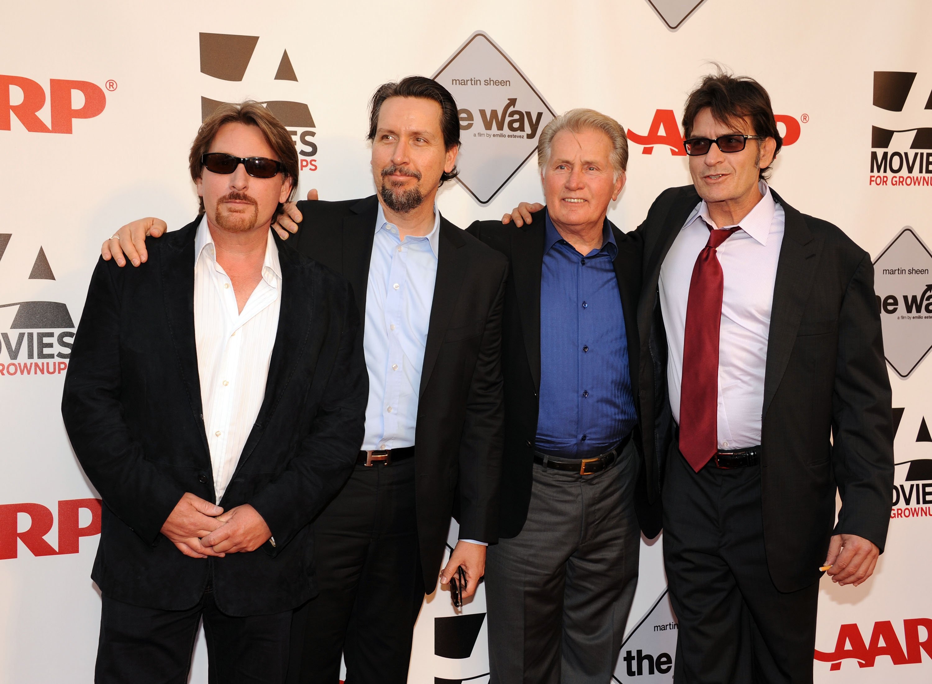  Emilio Estevez, Ramon Estevez, Martin Sheen and Charlie Sheen at Nokia Theatre L.A. Live on September 23, 2011 in Los Angeles, California. | Source: Getty Images