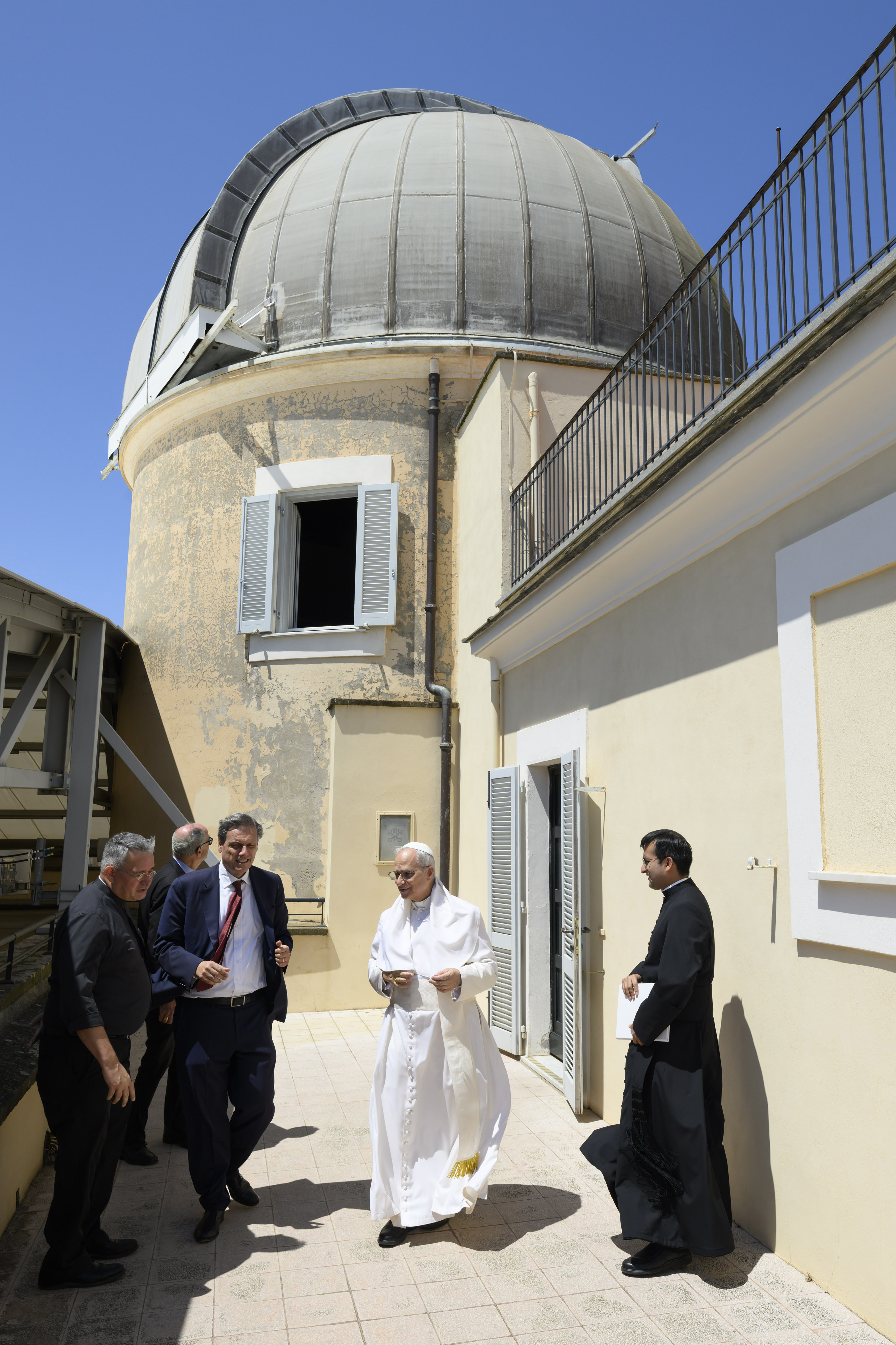 Pope Leo XIV visits the Vatican Observatory at Castel Gandolfo on July 20, 2025, in Albano Laziale, Italy. | Source: Getty Images