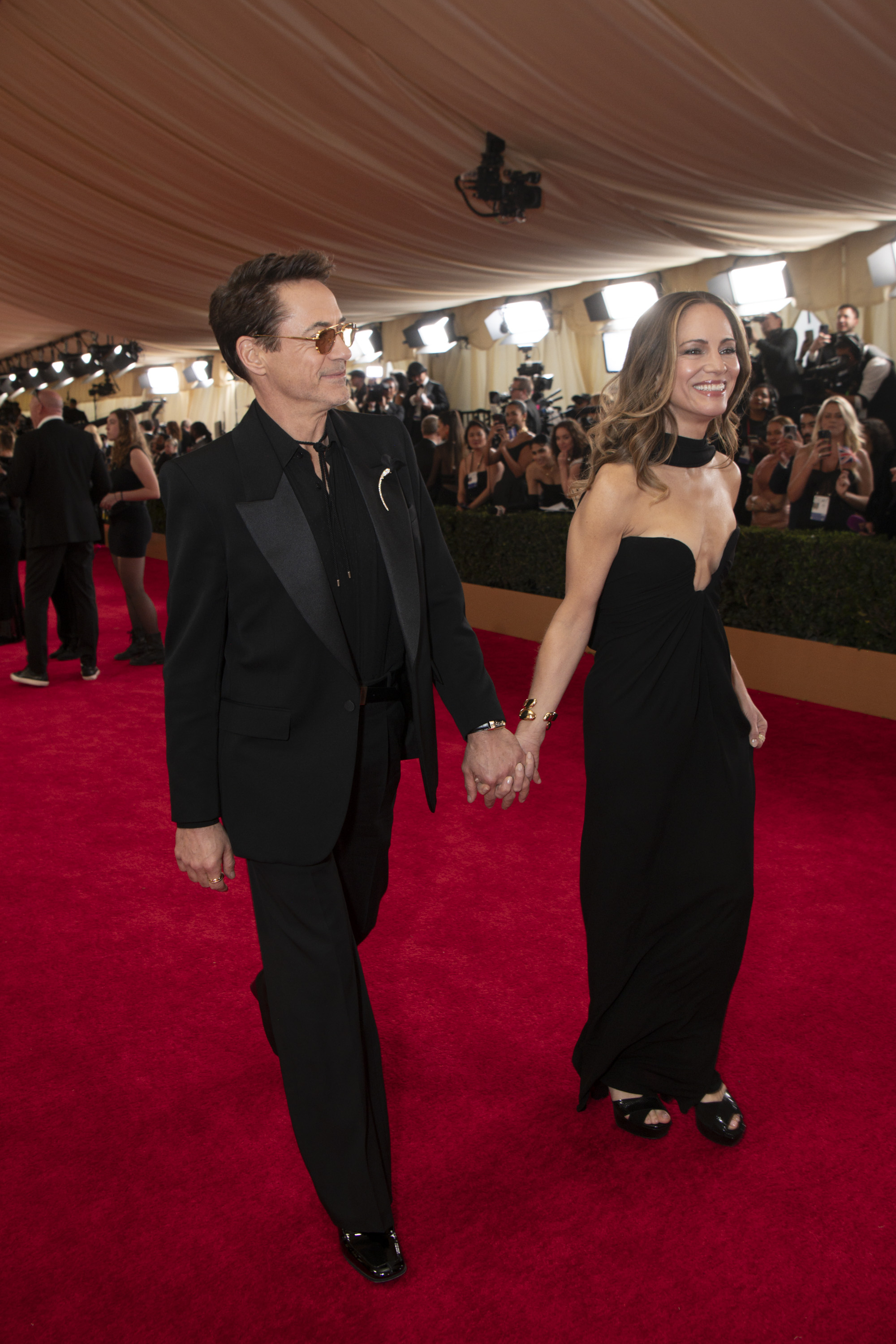 Robert Downey Jr. and his wife, Susan Levin Downey, on the red carpet of the 96th Annual Academy Awards at Dolby Theatre in Hollywood California on March 10, 2024 | Source: Getty Images