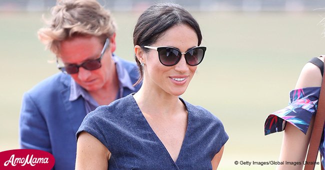 Meghan Markle wore a stunning navy dress and paired it with $57 clutch