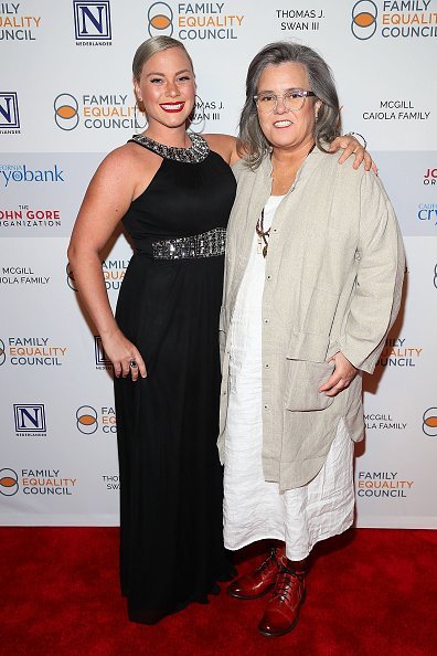 Elizabeth Rooney and Rosie O'Donnell attend Family Equality Council's 'Night At The Pier' at Pier 60 on May 7, 2018 in New York City., | Source: Getty Images.