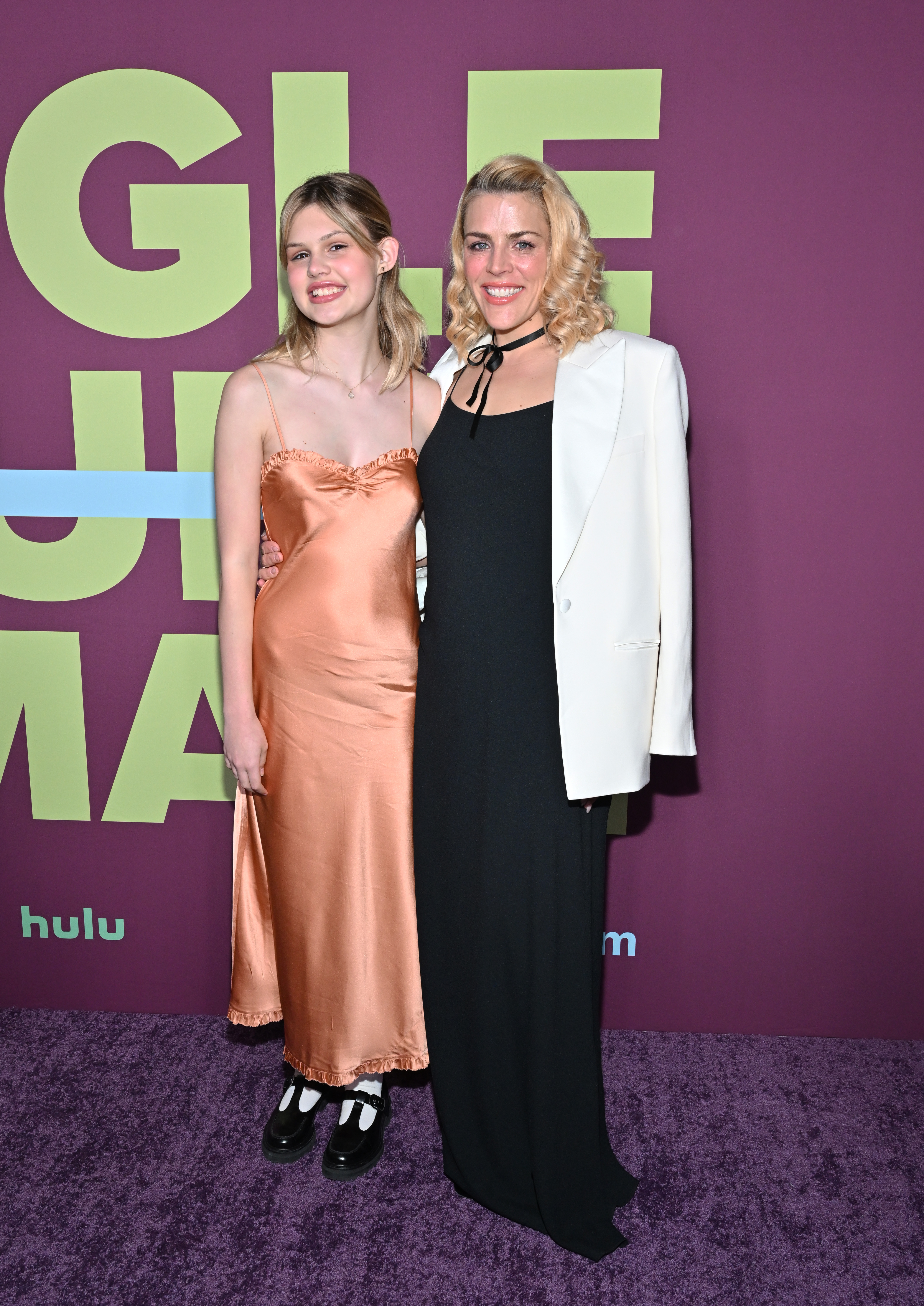 Birdie Leigh Silverstein and Busy Philipps at the premiere of the second season of "Single Drunk Female" on April 11, 2023, in New York City. | Source: Getty Images