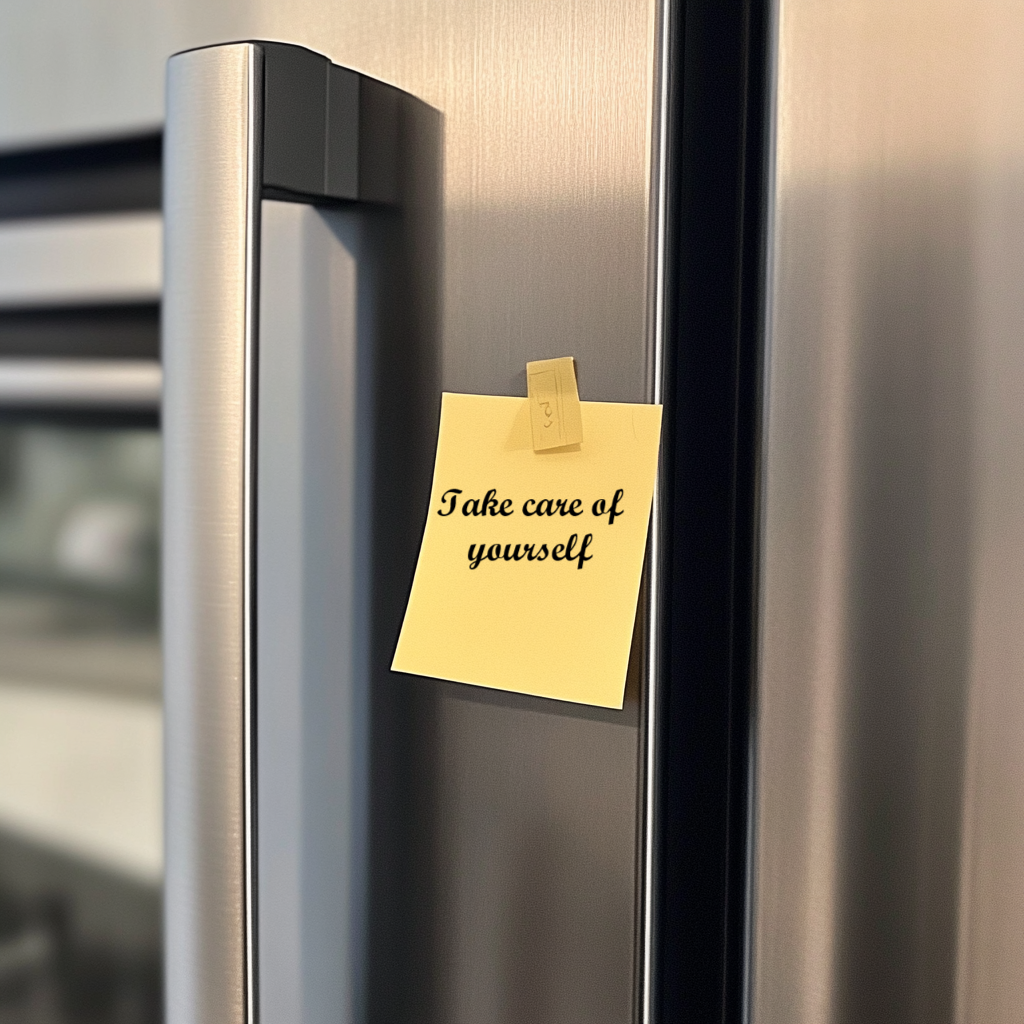 A note on a fridge door | Source: Midjourney