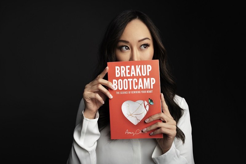 Amy Chan and her book, "Breakup Bootcamp" | Photo: Courtesy of Amy Chan