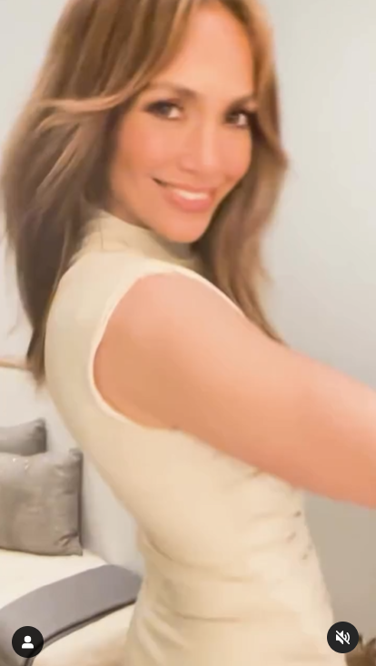 A screenshot of Jennifer Lopez's slim figure in a video posted in April 2024.  | Source: Instagram/jlo