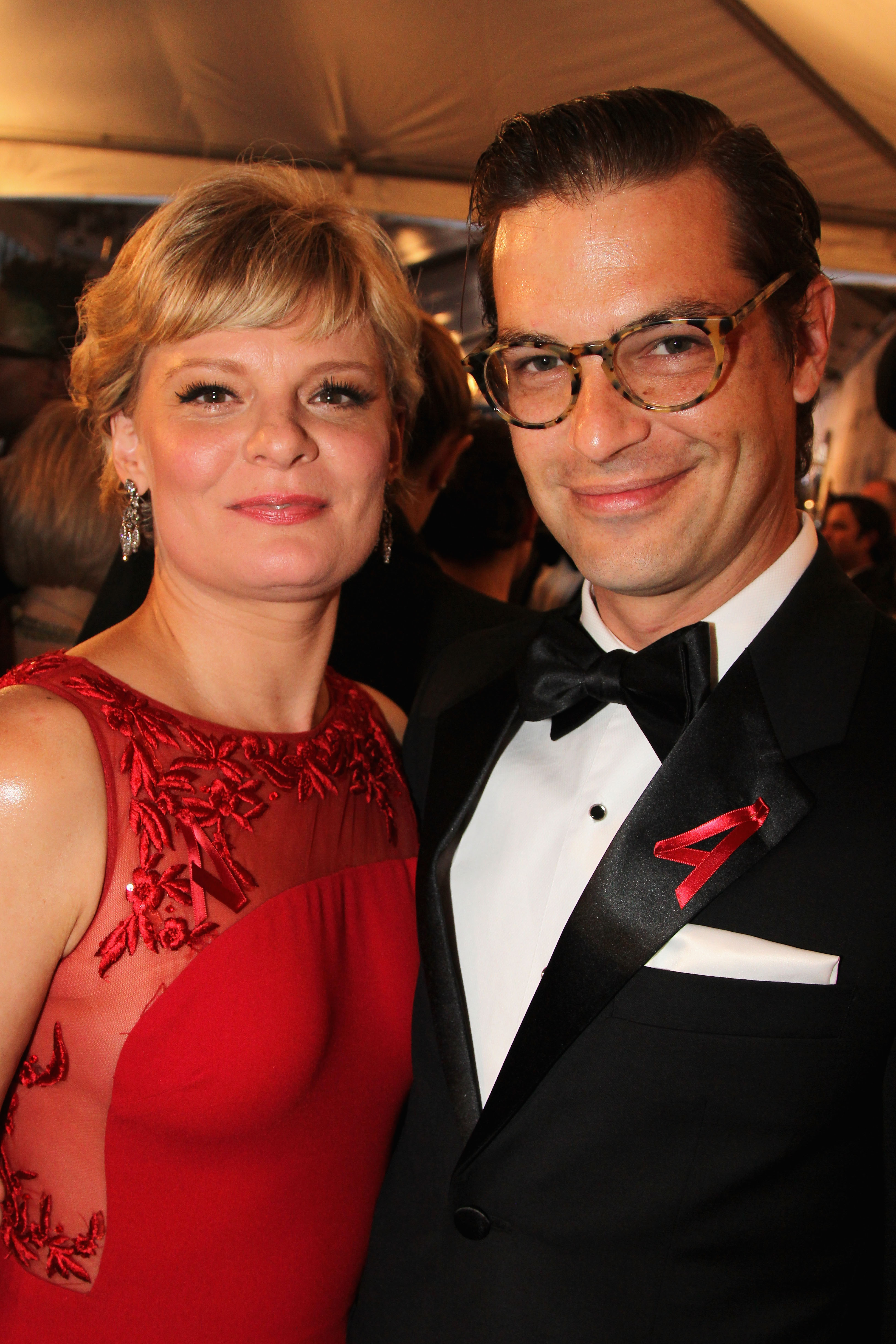 Martha Plimpton and boyfriend Tom attend The 67th Annual Tony Awards at Radio City Music Hall on June 9, 2013, in New York City. | Source: Getty Images