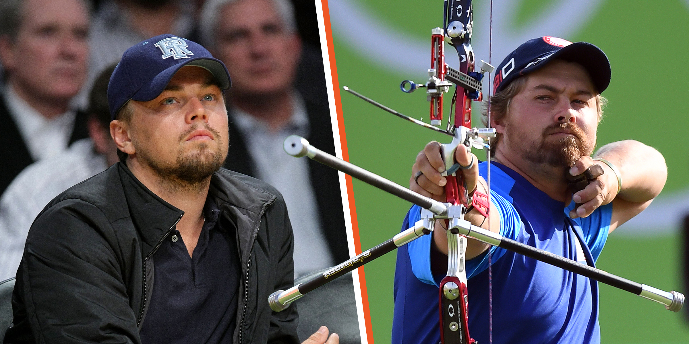 Leonardo DiCaprio at the 2009 NBA Playoffs | Brady Ellison at the 2016 Rio Olympic Games | Source: Getty Images