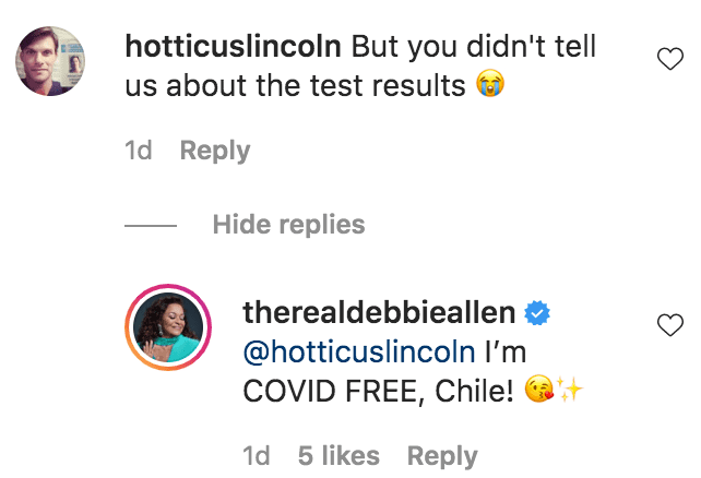 A fan commented on a video promoting her weekly virtual dance classes | Source: Instagram.com/therealdebbieallen
