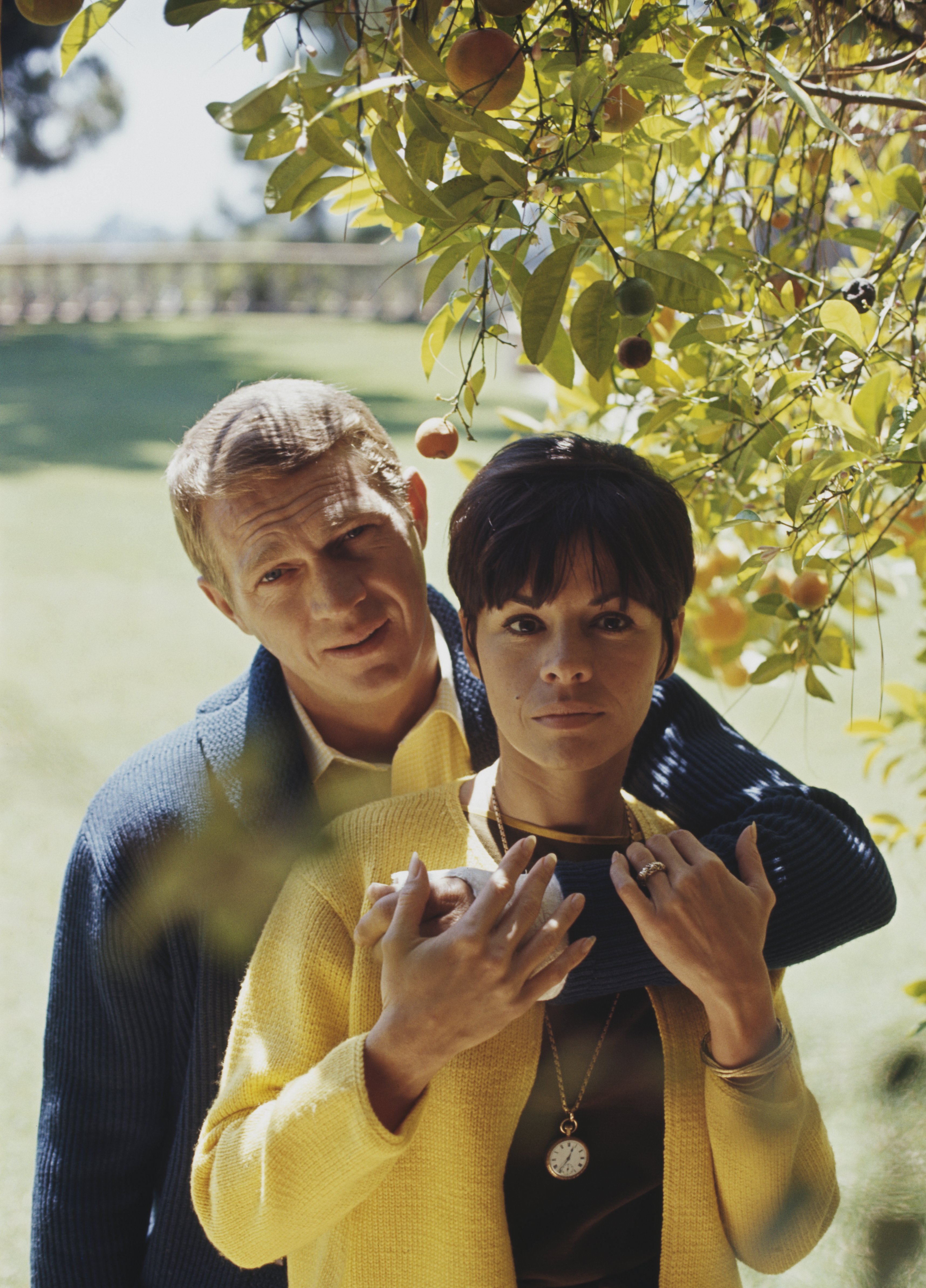Neile Adams and Steve McQueen photographed in 1965. | Source: Getty Images