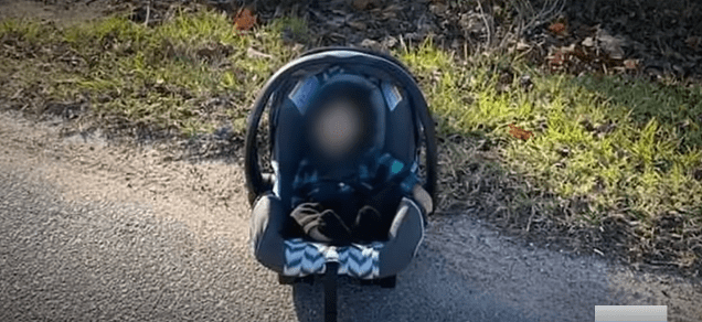 The five-month-old baby left alone on the side of the street in Houston, Texas, on January 25, 2021 | Photo: YouTube/ABC News