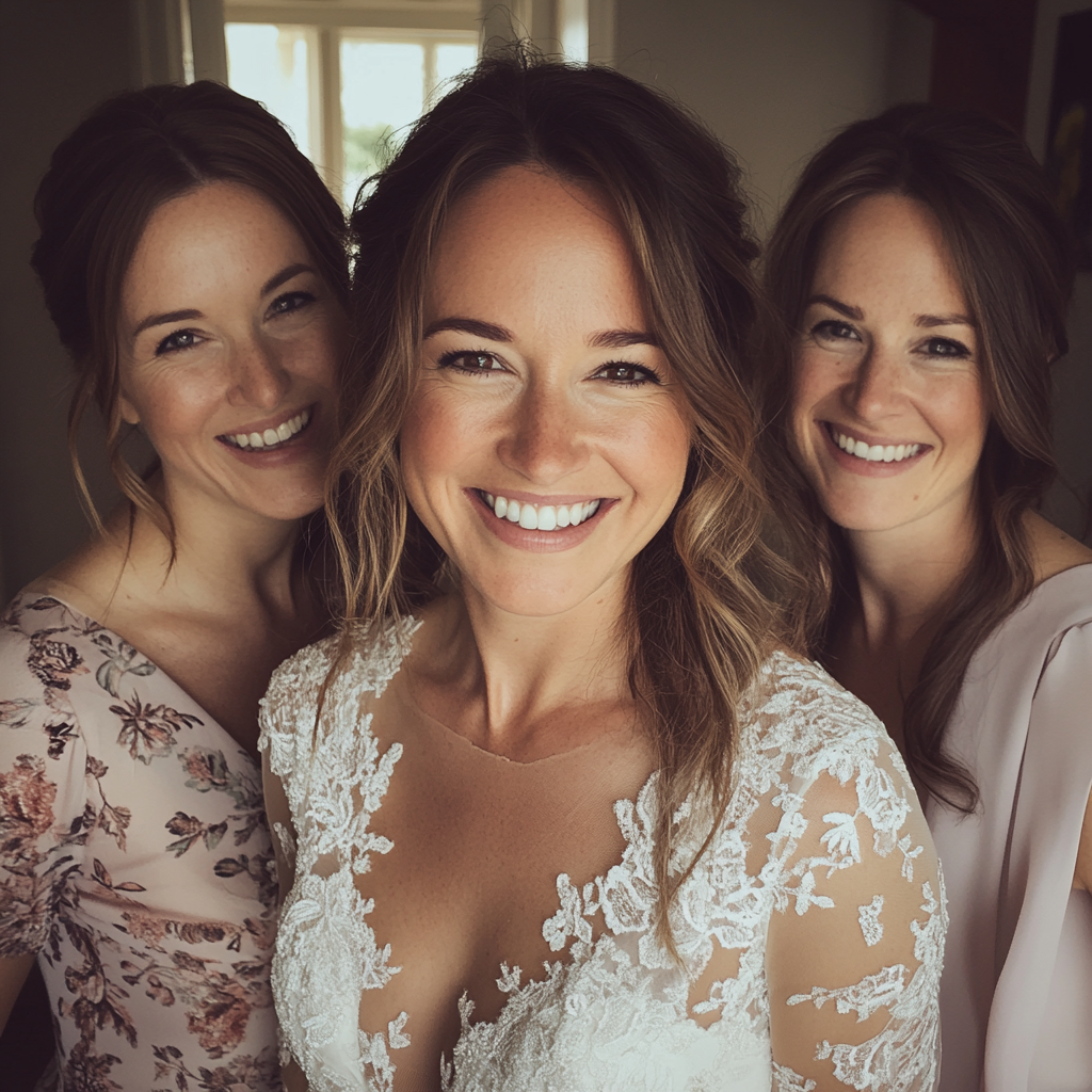 A bride with her bridesmaids | Source: Midjourney