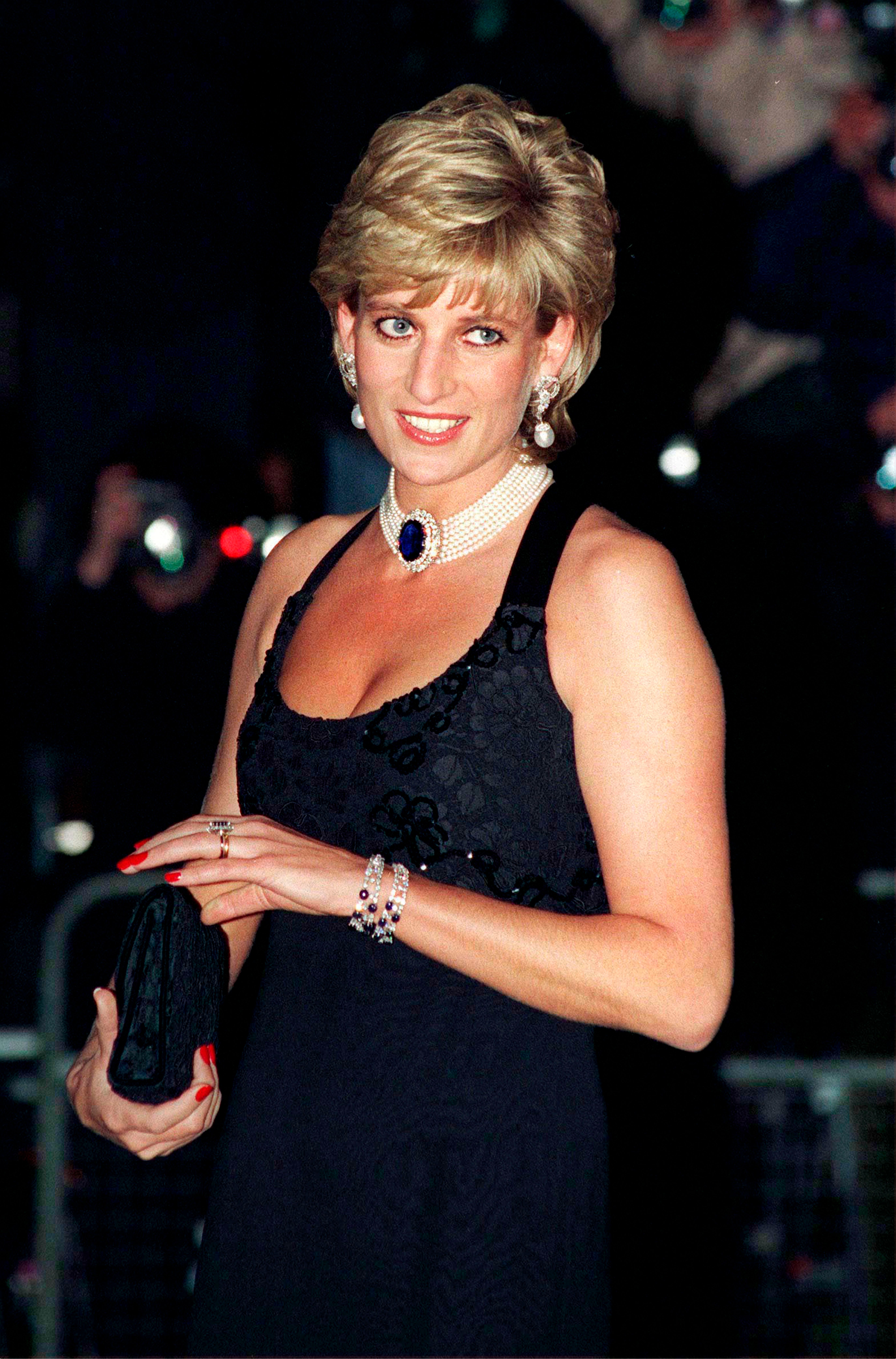Diana, Princess Of Wales, at the gala for Aid Of Cancer Research in London in 1995 | Source: Getty Images
