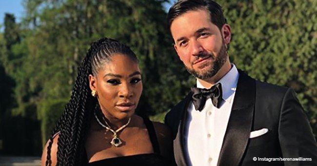 Alexis Ohanian embraces wife Serena Williams as she poses on the roof in new photo
