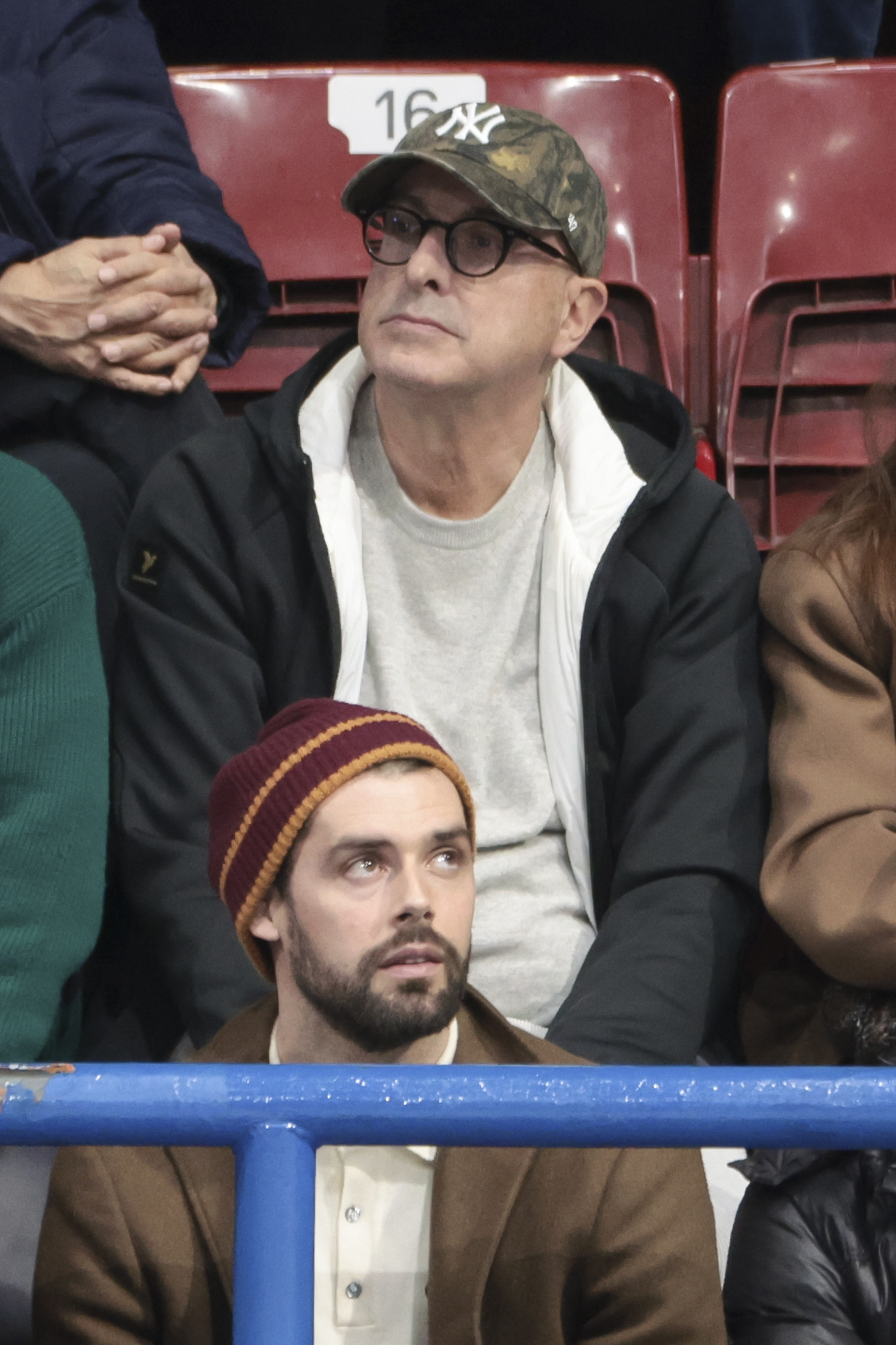Stanley Tucci attends the Figure Skating Pair Skating Short Program during the Winter Olympic Games at the Milano Ice Skating Arena on February 15, 2026, in Milan, Italy | Source: Getty Images