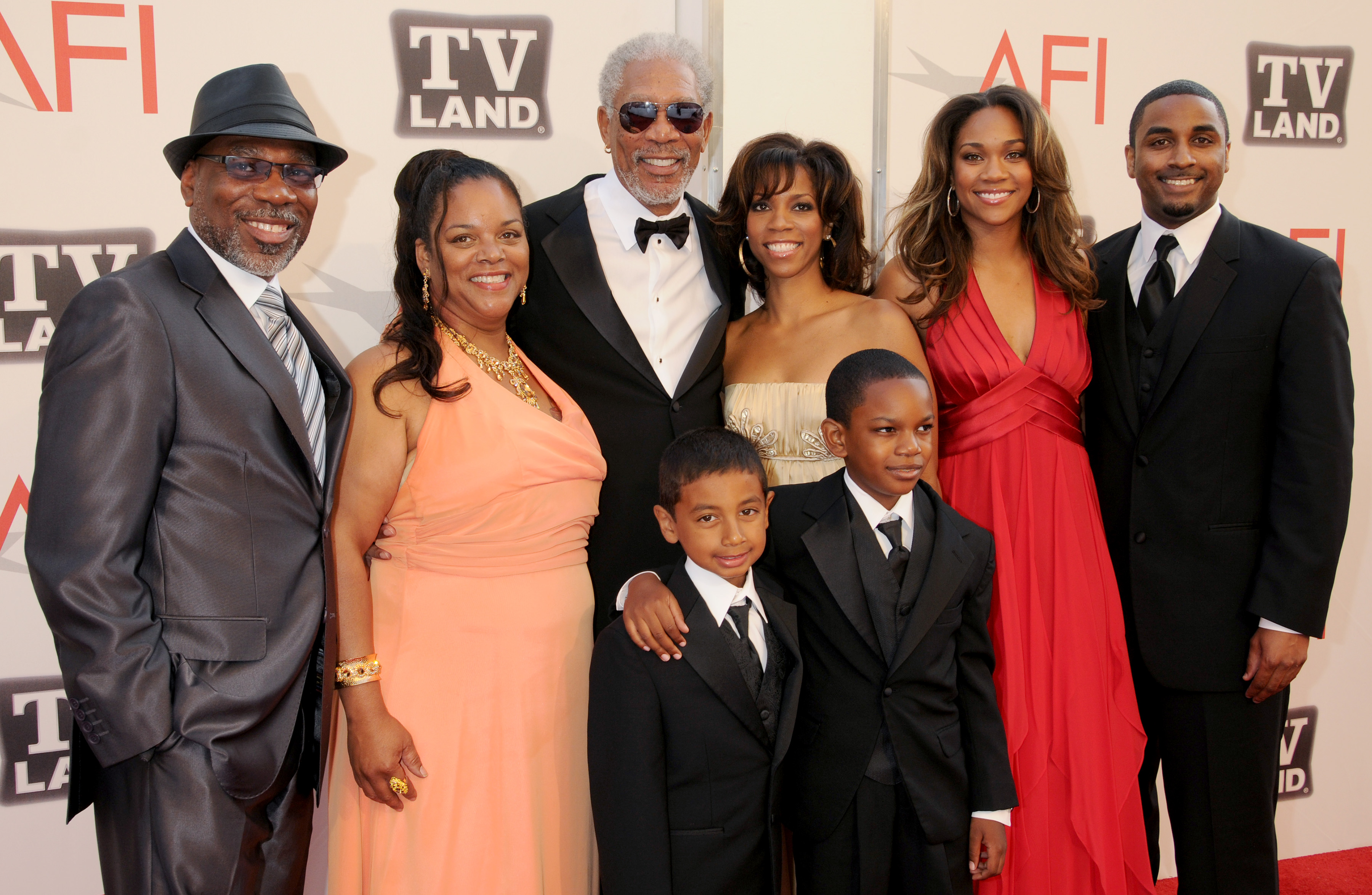 Morgan and Alfonso Freeman with their family at the 39th AFI Life Achievement Awards in Culver City, California on June 9, 2011 | Source: Getty Images
