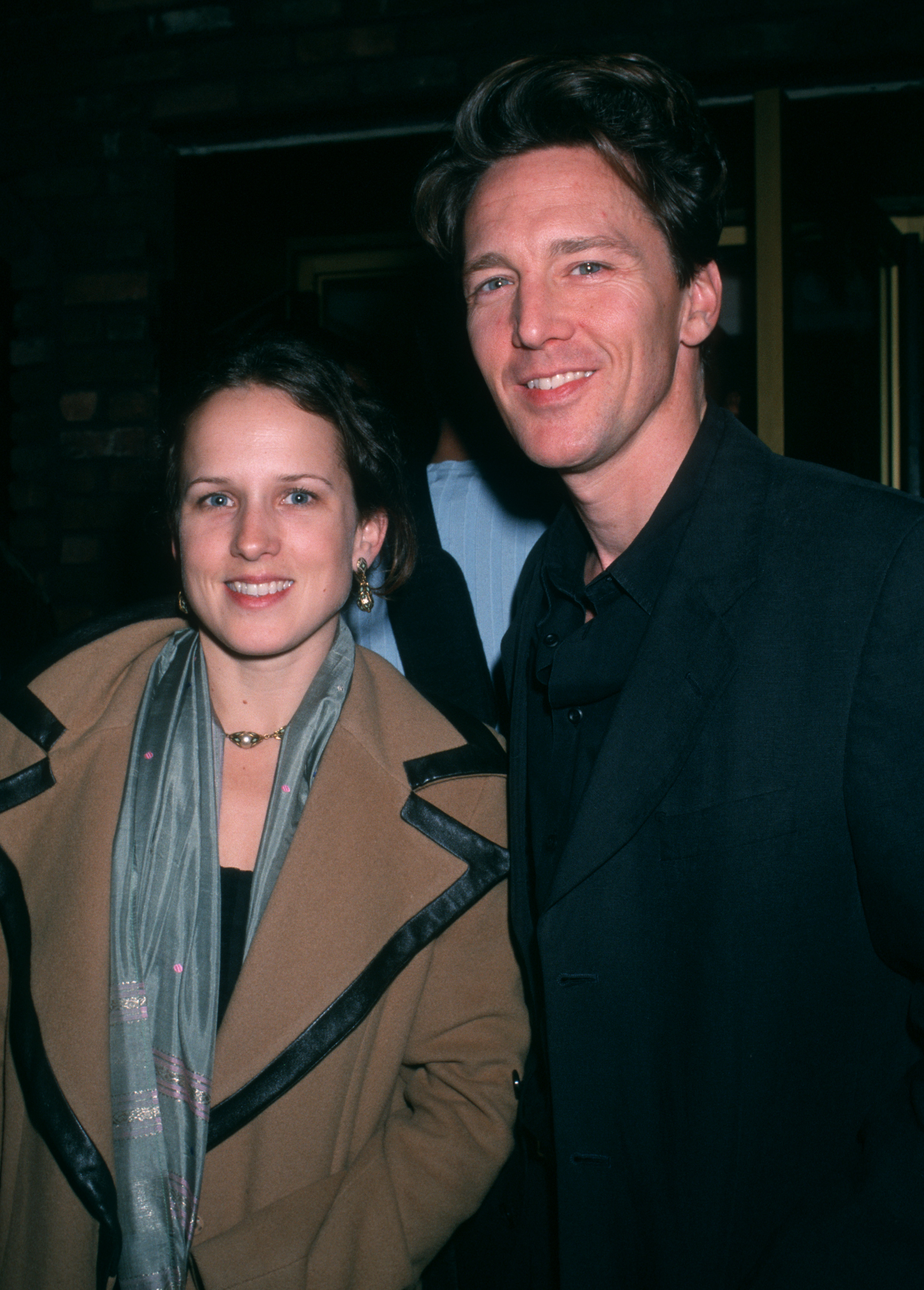 Andrew McCarthy and a date at the opening night of "Noises Off" in New York in 2001. | Source: Getty Images