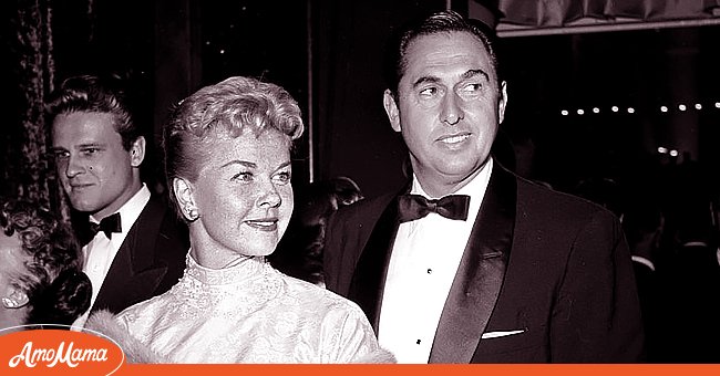 American actress Doris Day with husband Marty Melcher at the film premiere of 'A Star Is Born' featuring Judy Garland, circa 1954 | Source: Getty Images