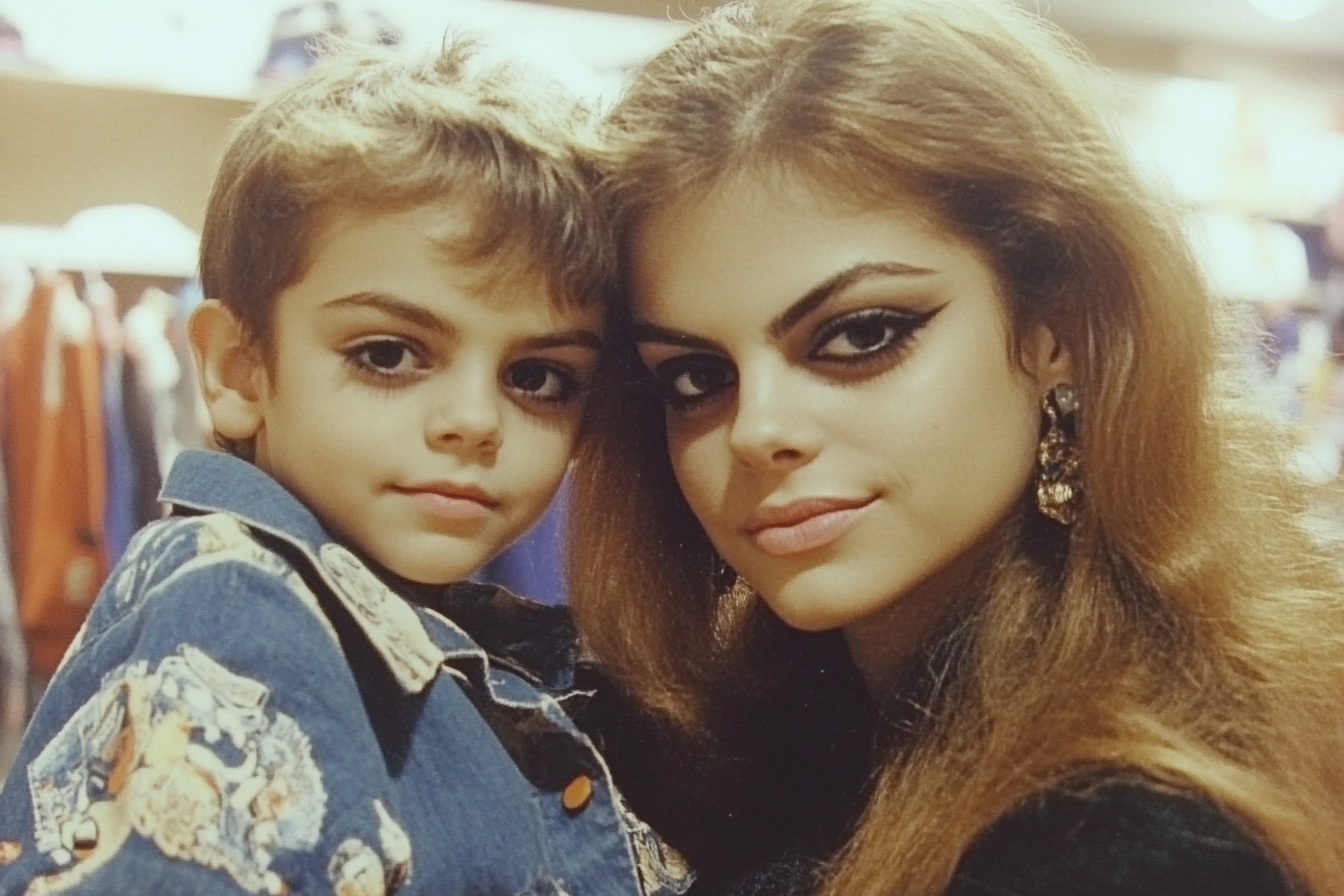 A woman with her son shopping | Source: Midjourney