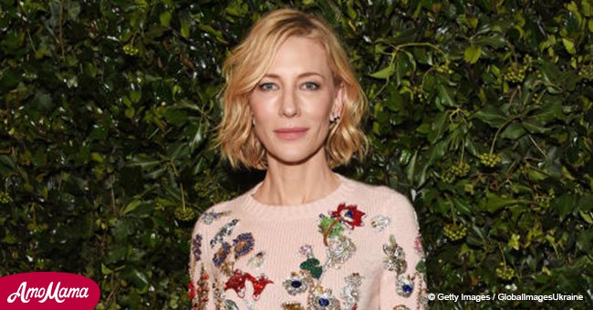 Cate Blanchett wows in dramatic optical illusion ruffled gown which disappeared into the carpet