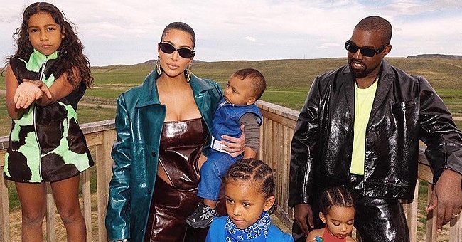 Kim Kardashian celebrates Kanye West on Father's Day with their four children on Instagram on June 21, 2020 | Photo: Instagram/kimkardashian 
