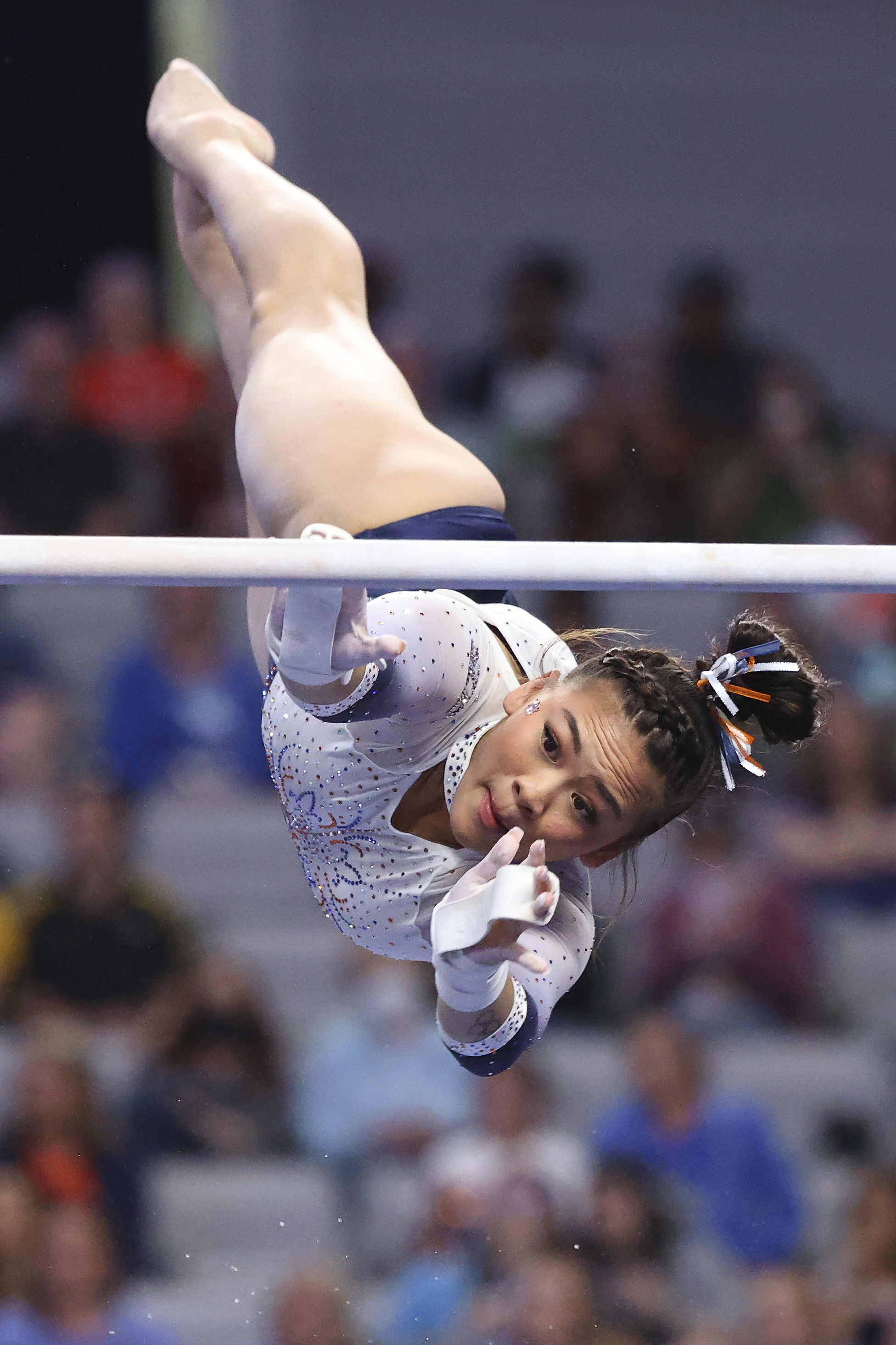 Suni Lee during the Division I Womens Gymnastics Championship on April 14, 2022, in Fort Worth, Texas. | Source: Getty Images