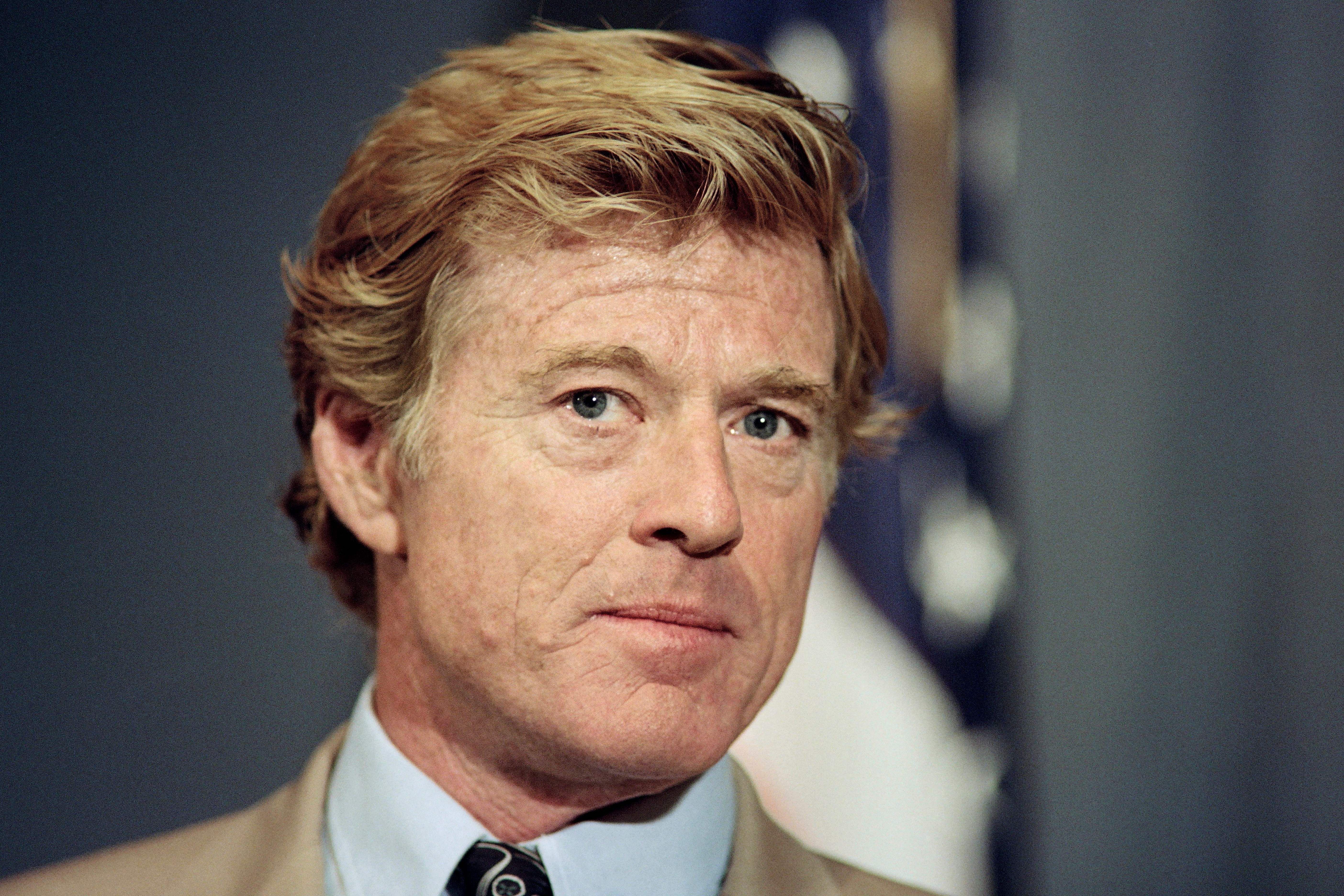 Robert Redford discusses the National Press Club on October 1, 1990 about the dangers facing the environment. | Source: Getty Images