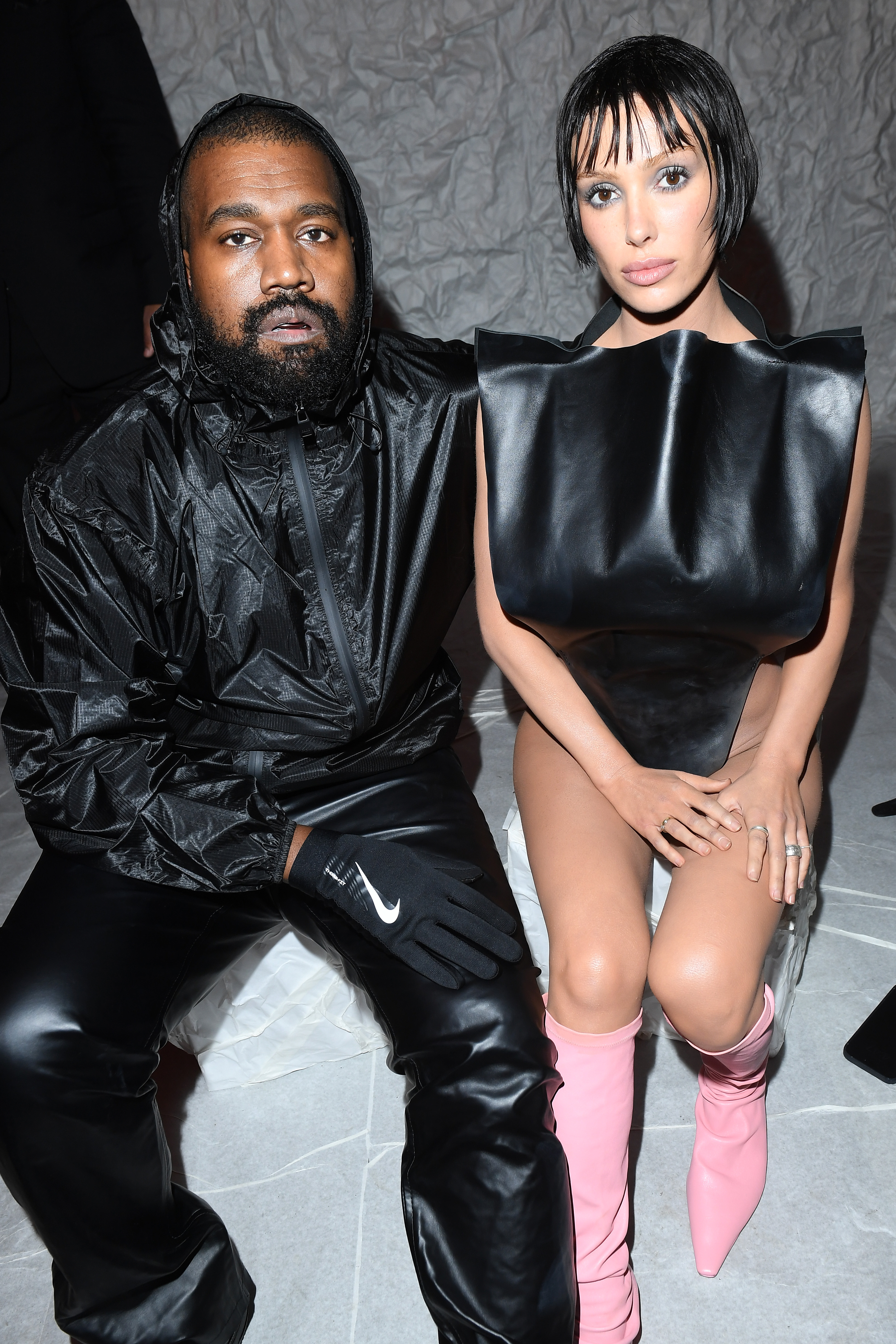 Kanye West and Bianca Censori attend the Marni Fall/Winter 2024 Fashion Show during the Milan Fashion Week - Womenswear Fall/Winter in Milan, Italy, on February 23, 2024 | Source: Getty Images