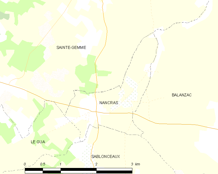 Map communal, Nancras, Charente-Maritime. | Wikimedia Commons Map communal, Nancras, Charente-Maritime. | Wikimedia Commons