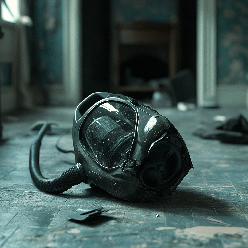 A broken vacuum on the floor | Source: Midjourney