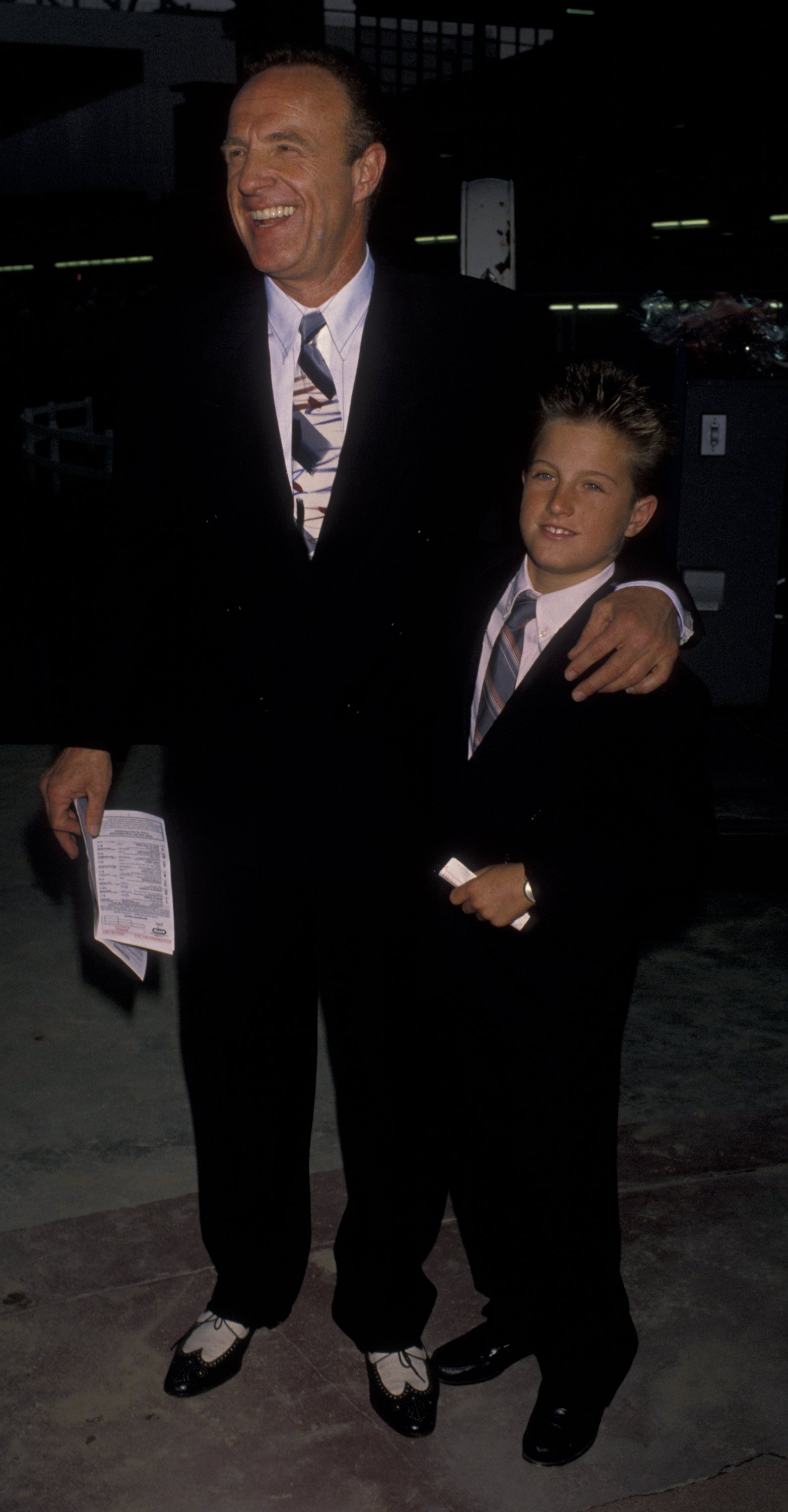 Actor James Caan and Scott Caan attend Hollywood Stars Night Benefit Gala on June 22, 1990 at Hollywood Park in Hollywood, California. | Source: Getty Images 